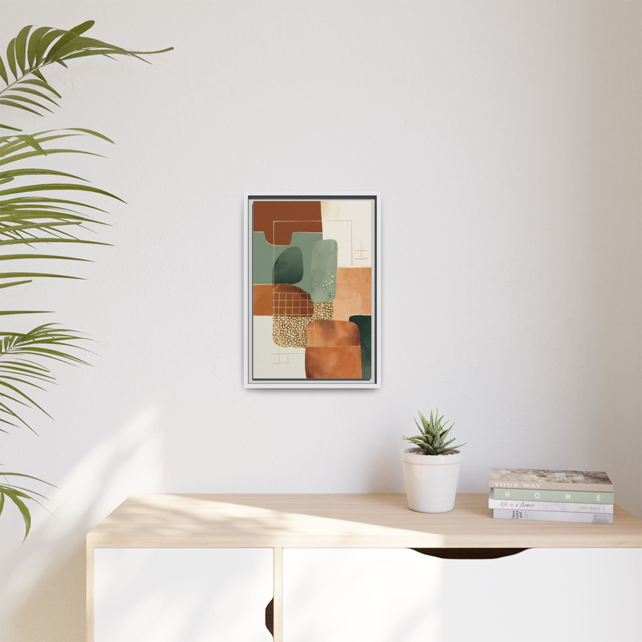 Geometric Harmony: Abstract Minimalist Art, Mid-Century Modern Design, Organic Shapes Composition   |   Custom Orders Accepted