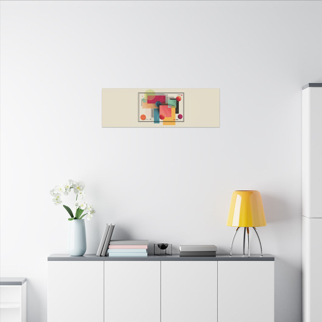 Geometric Dynamism: Bauhaus Abstraction, Translucent Shapes, Modernist Composition   |   Custom Orders Accepted