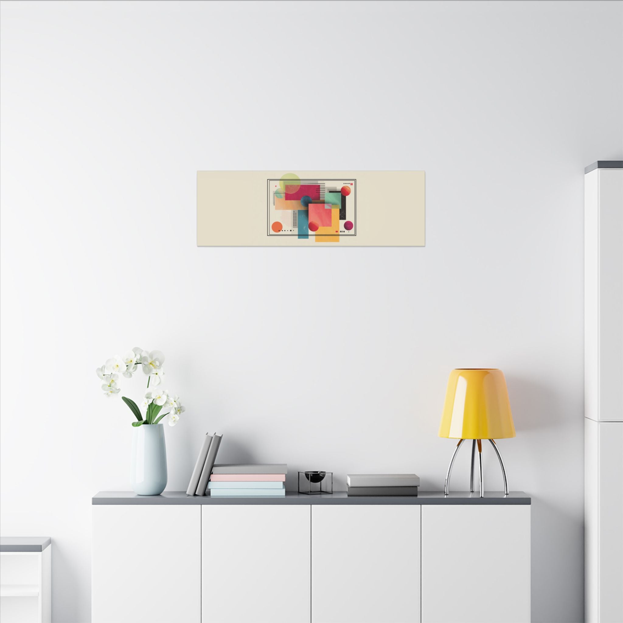 Geometric Dynamism: Bauhaus Abstraction, Translucent Shapes, Modernist Composition   |   Custom Orders Accepted