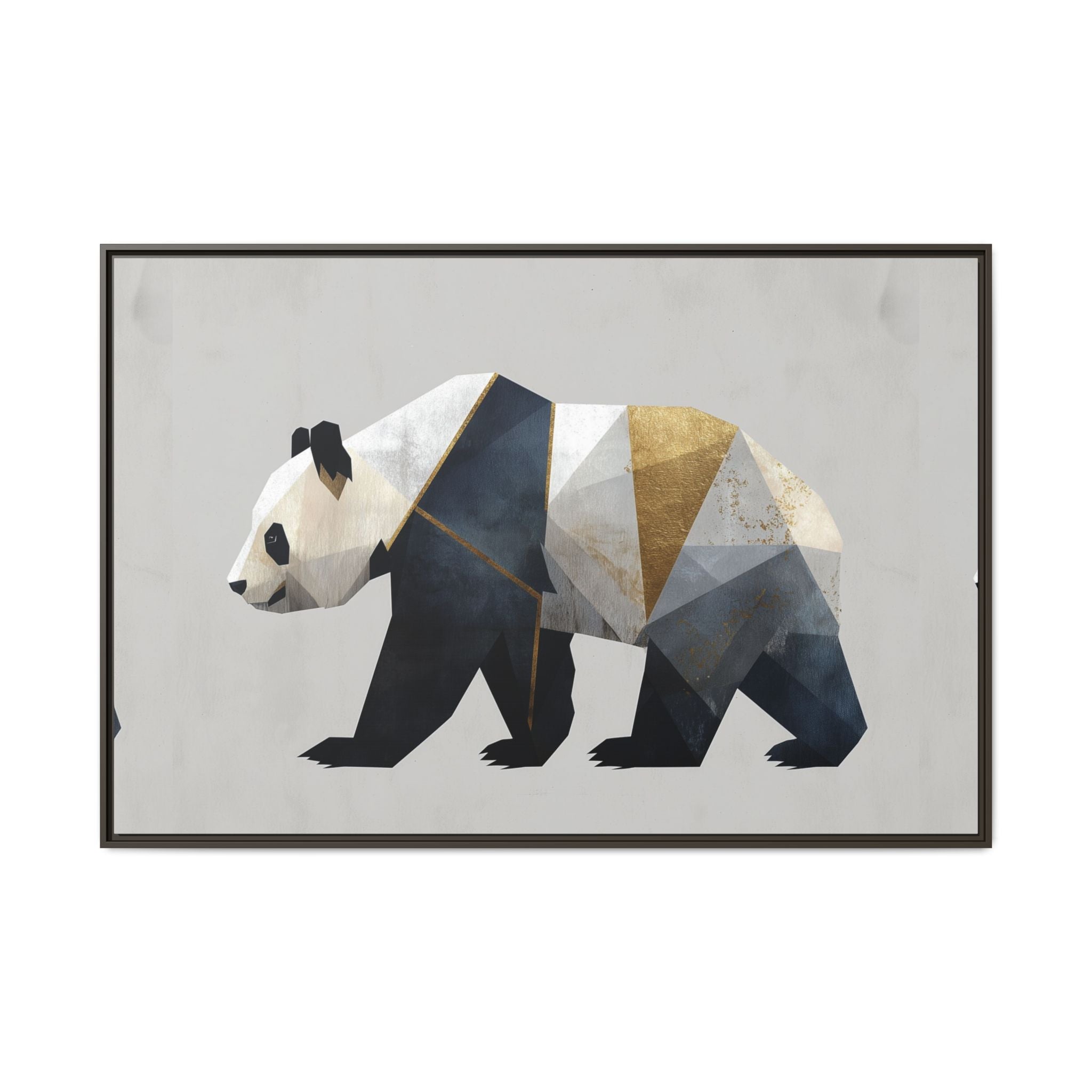 Geometric Panda: Cubist Animal Portrait, Modern Minimalist Art Style   |  Personalized & Custom Orders Available