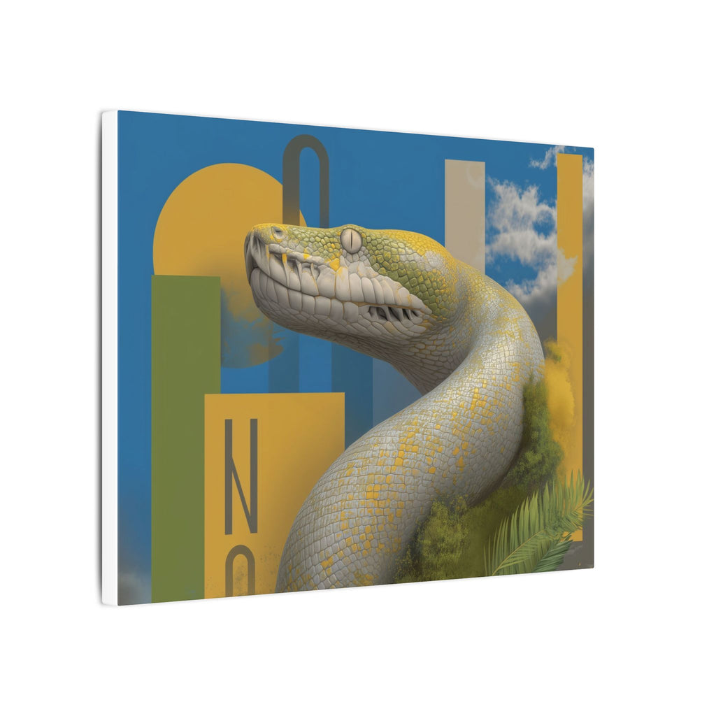 Serpent Sovereignty: Digital Wildlife Illustration, Geometric Botanical Landscape   |    Custom Orders Available