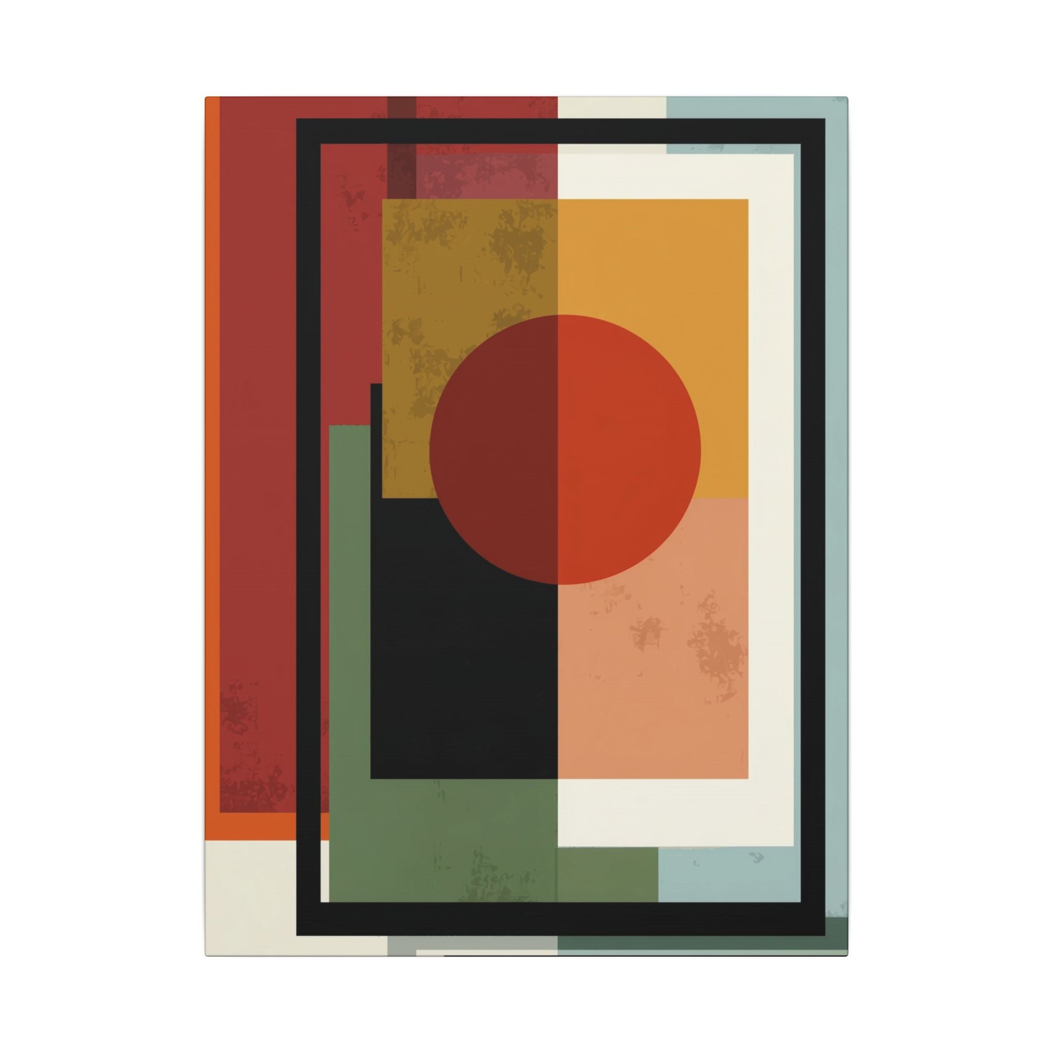 Geometric Harmony: Bauhaus Inspired Design, Mid-Century Modern Composition, Abstract Rectangular Layers   |   Custom Orders Accepted