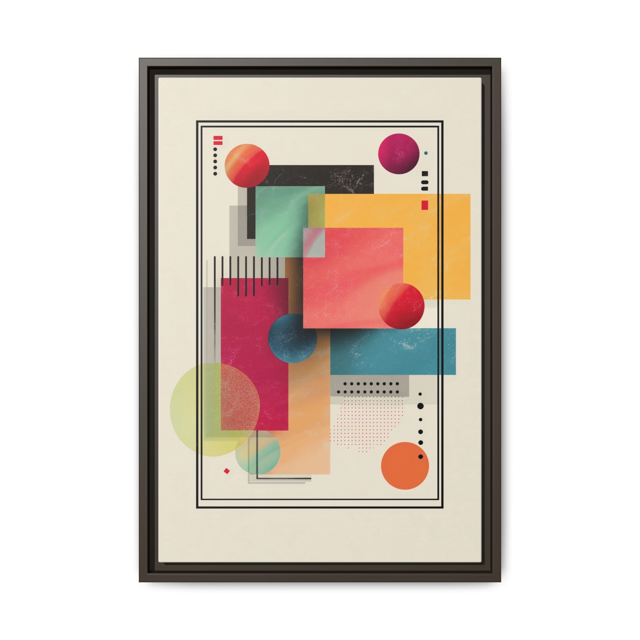 Geometric Harmony: Bauhaus Intersections, Digital Abstract Layers, Contemporary Color Palette   |   Custom Orders Accepted
