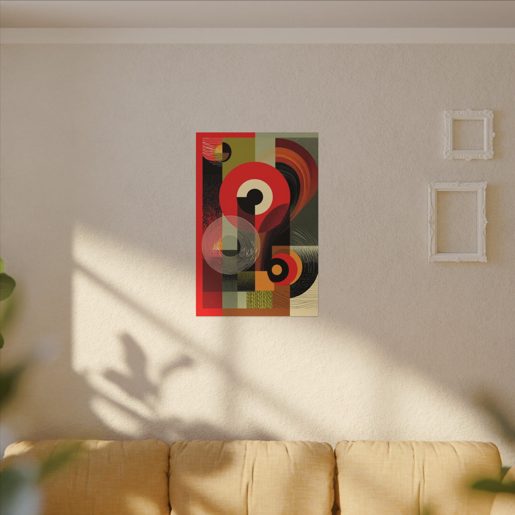 Geometric Convergence: Mid-Century Modern Abstract, Constructivist Design Principles, Bold Chromatic Composition   |   Custom Orders