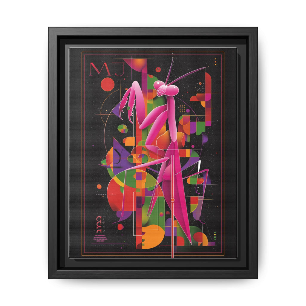 Geometric Mantis Framed Print : Starry Night Abstract, Graphic Design Poster   |  Personalized & Custom Orders Available
