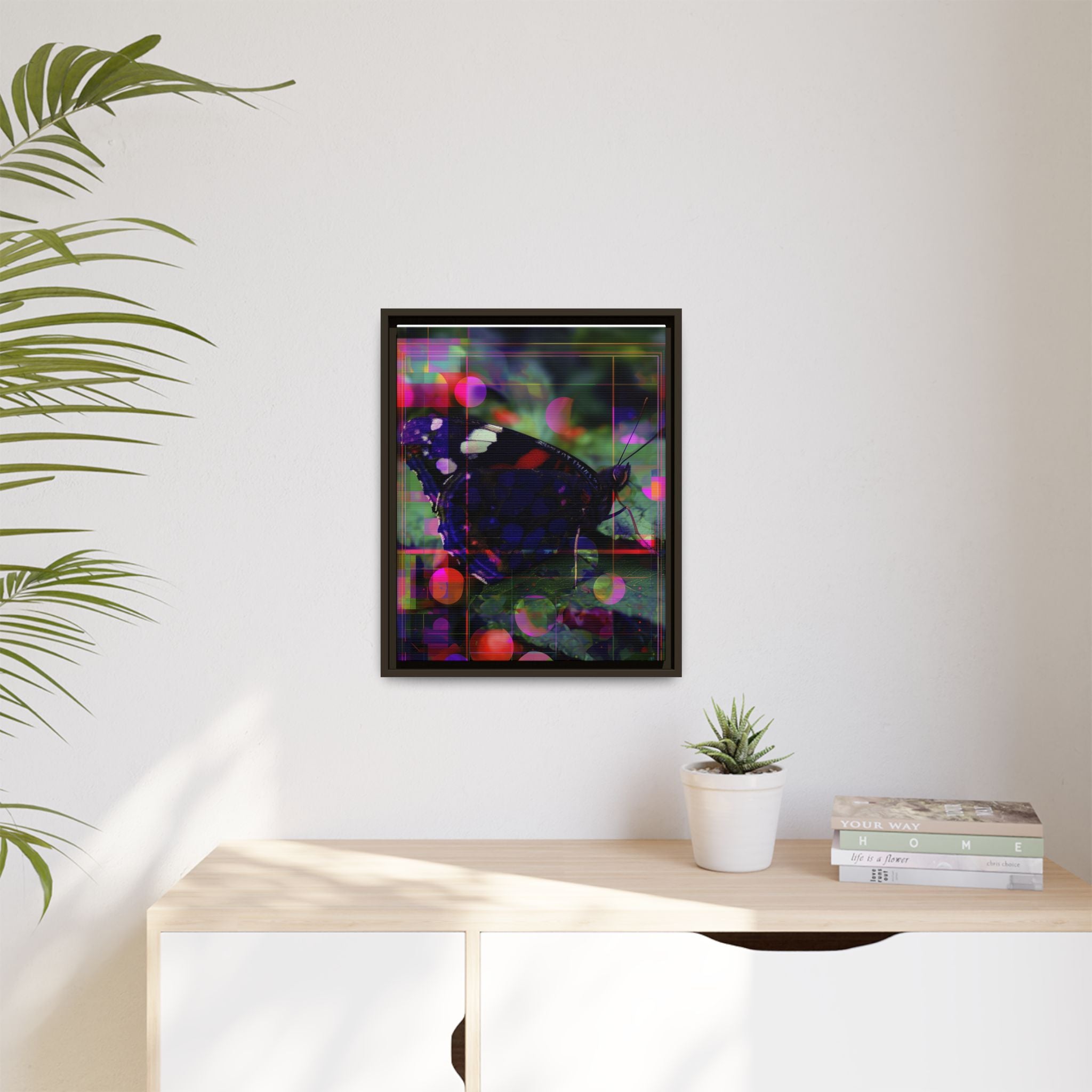 Geometric Butterfly Framed Print: Digital Glitch Butterfly Art, Geometric Nature Photography   |  Personalized & Custom Orders Available
