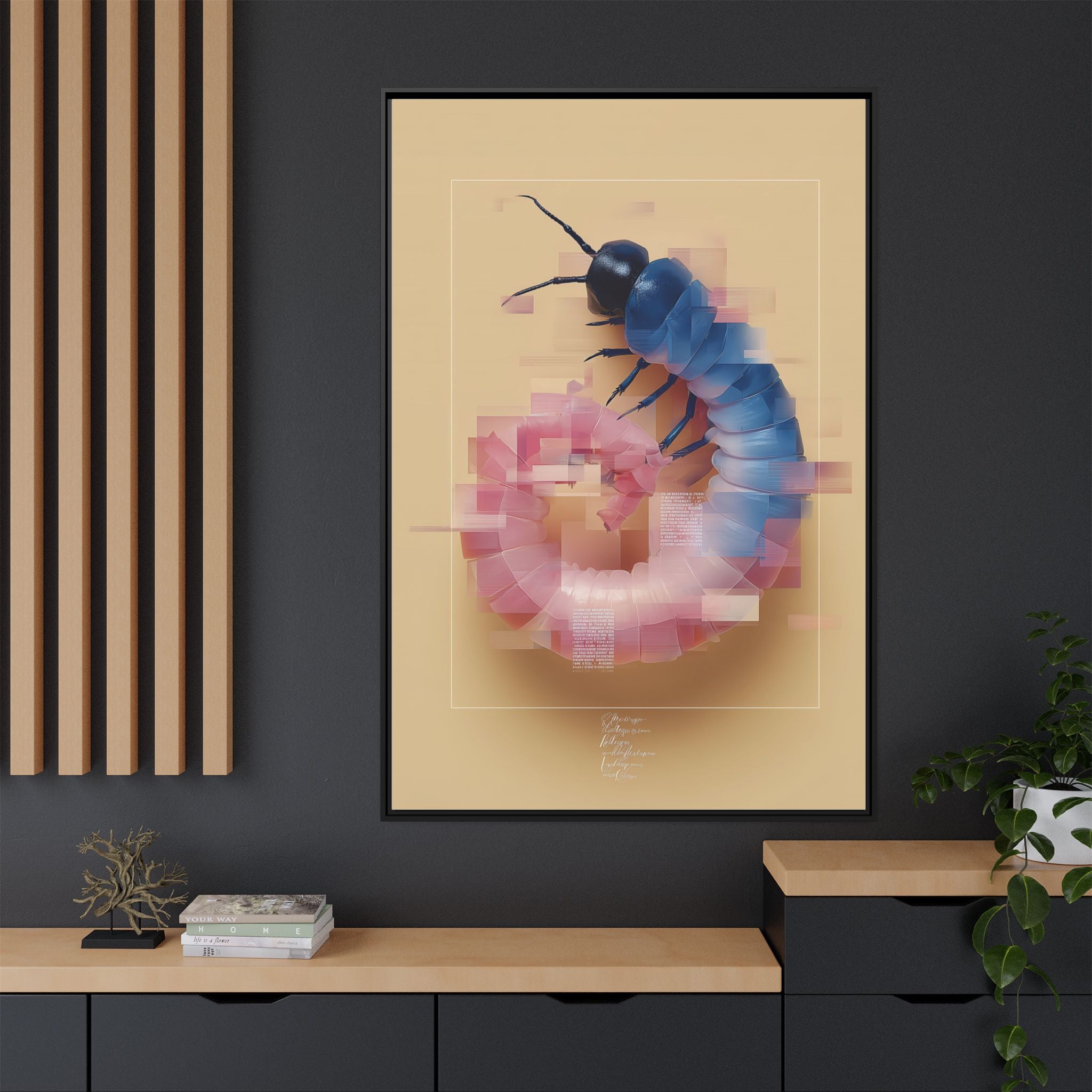 Glitched Symmetry: Digital Insect Mosaic, Pixelated Fragmentation   |    Custom Orders Available