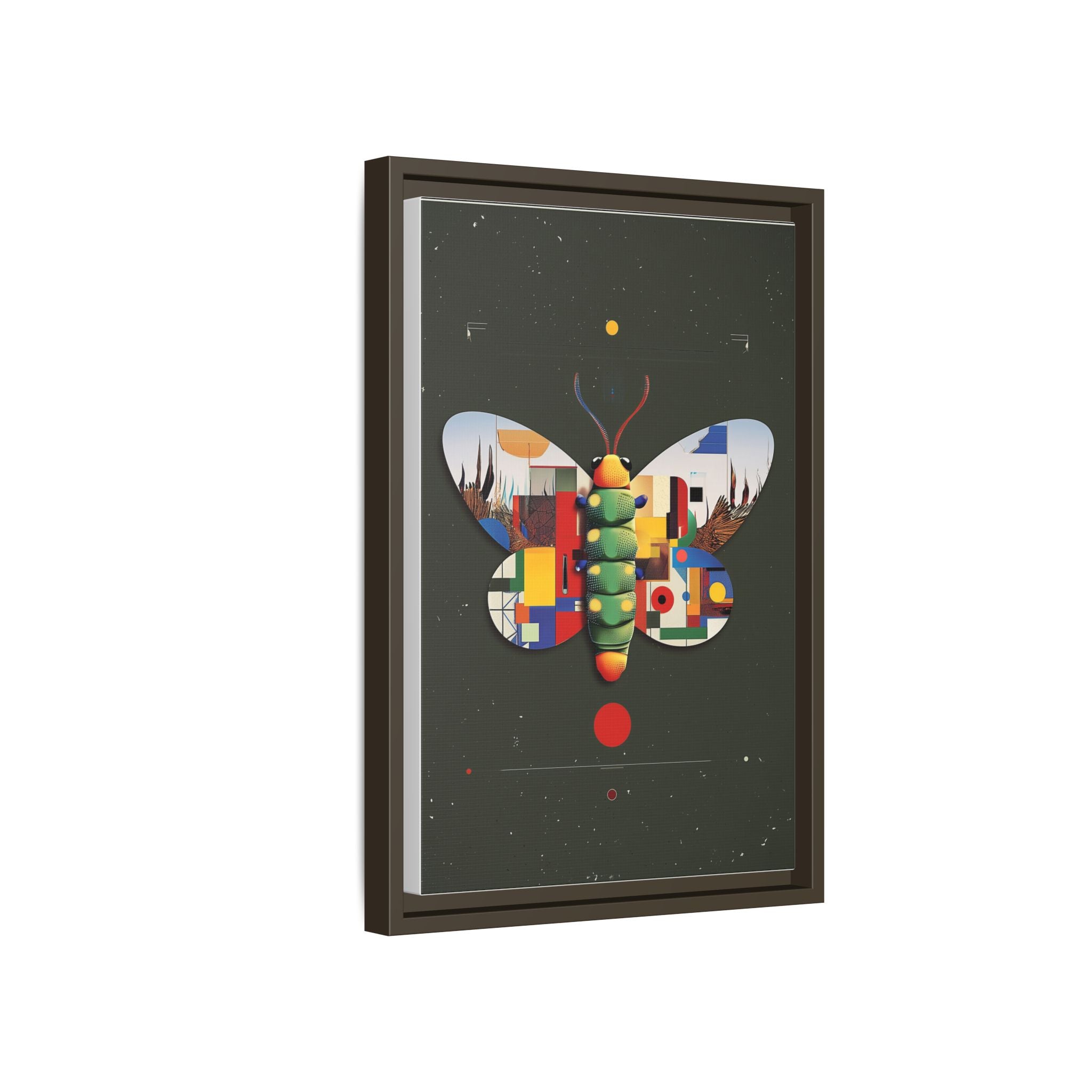 Geometric Butterfly Framed Print : Digital Cubist Interpretation, Modernist Entomological Design   |  Personalized & Custom Orders Available