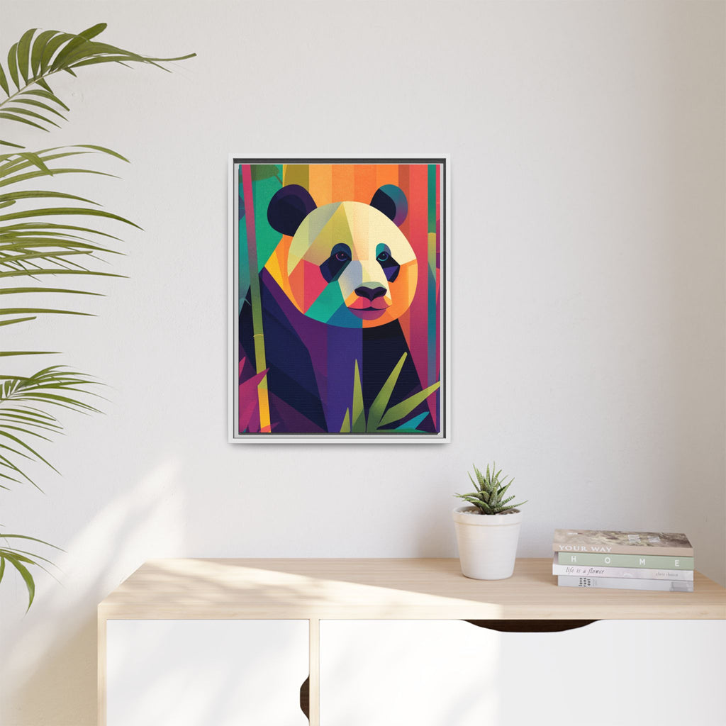 Geometric Panda Framed Print : Kaleidoscope Panda, Digital Art Illustration   |  Personalized & Custom Orders Available