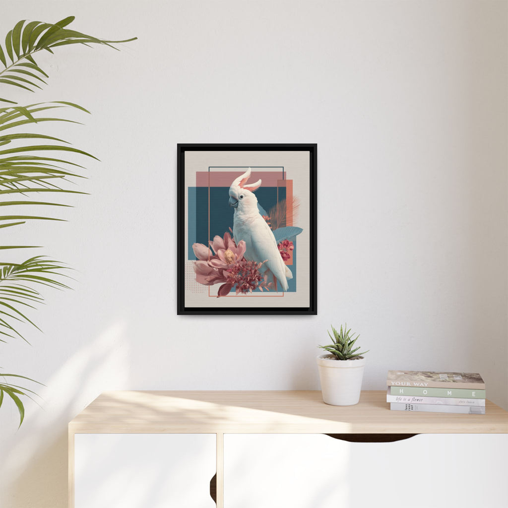 Ethereal Cockatoo: Geometric Wildlife Art, Digital Nature Portrait   |    Custom Orders Available