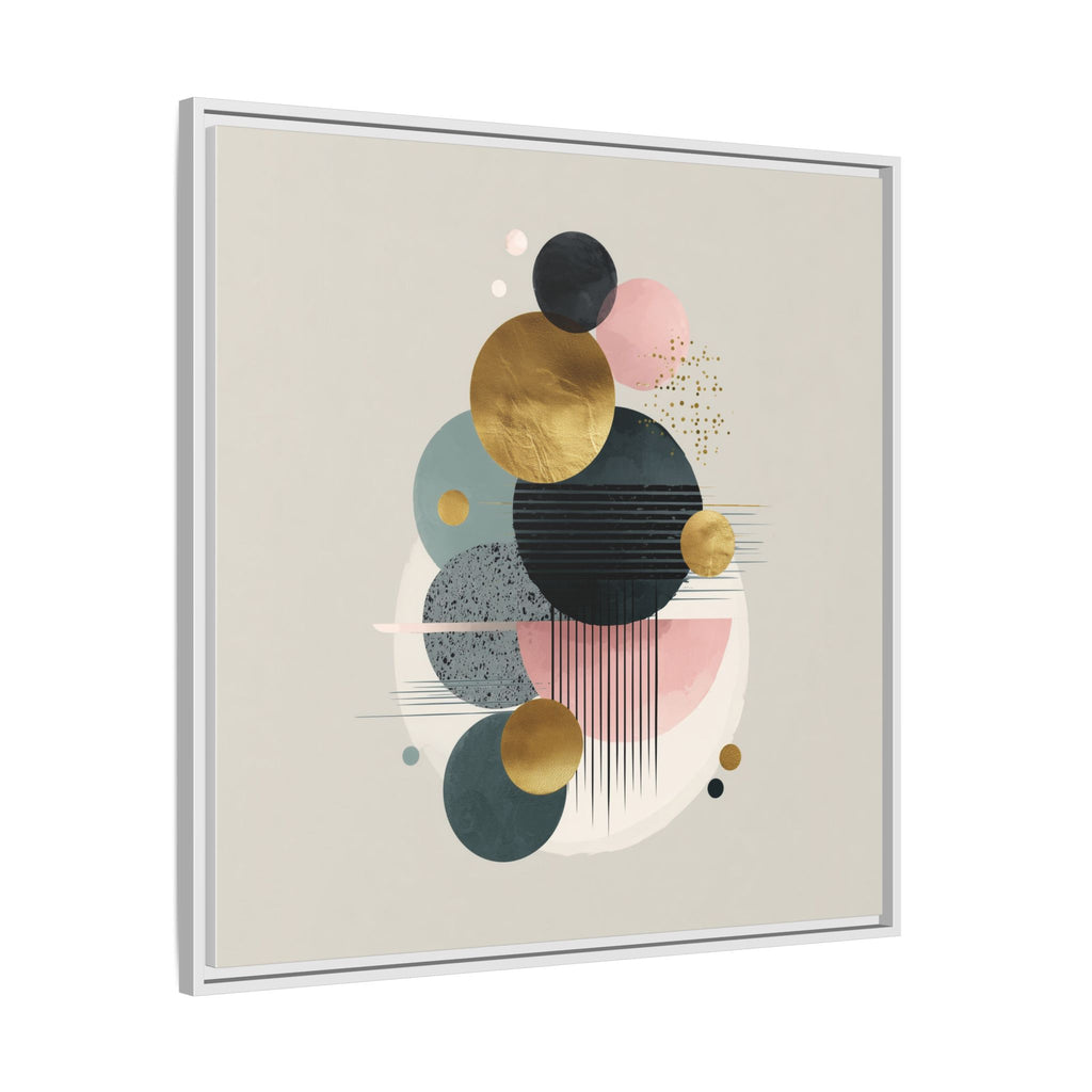 Geometric Harmony: Intersecting Circles, Mid-Century Modern Design, Abstract Metallic Composition   |   Custom Orders Accepted