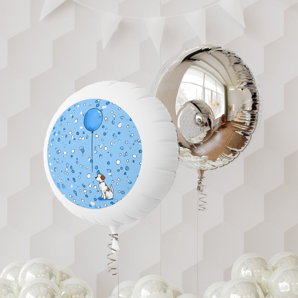 Blue Balloon Dog Mylar Helium Balloon – Cute Puppy Party Balloon for Birthdays & Baby Showers
