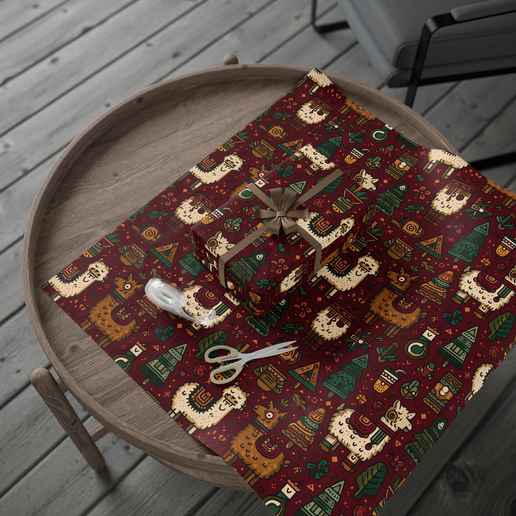 Wrapping Paper, Peruvian Style, Llamas & Alpacas, Inca Design, Gift Wrap, Holiday Gift Wrap, Party Supplies, Decorative Paper, Crafting