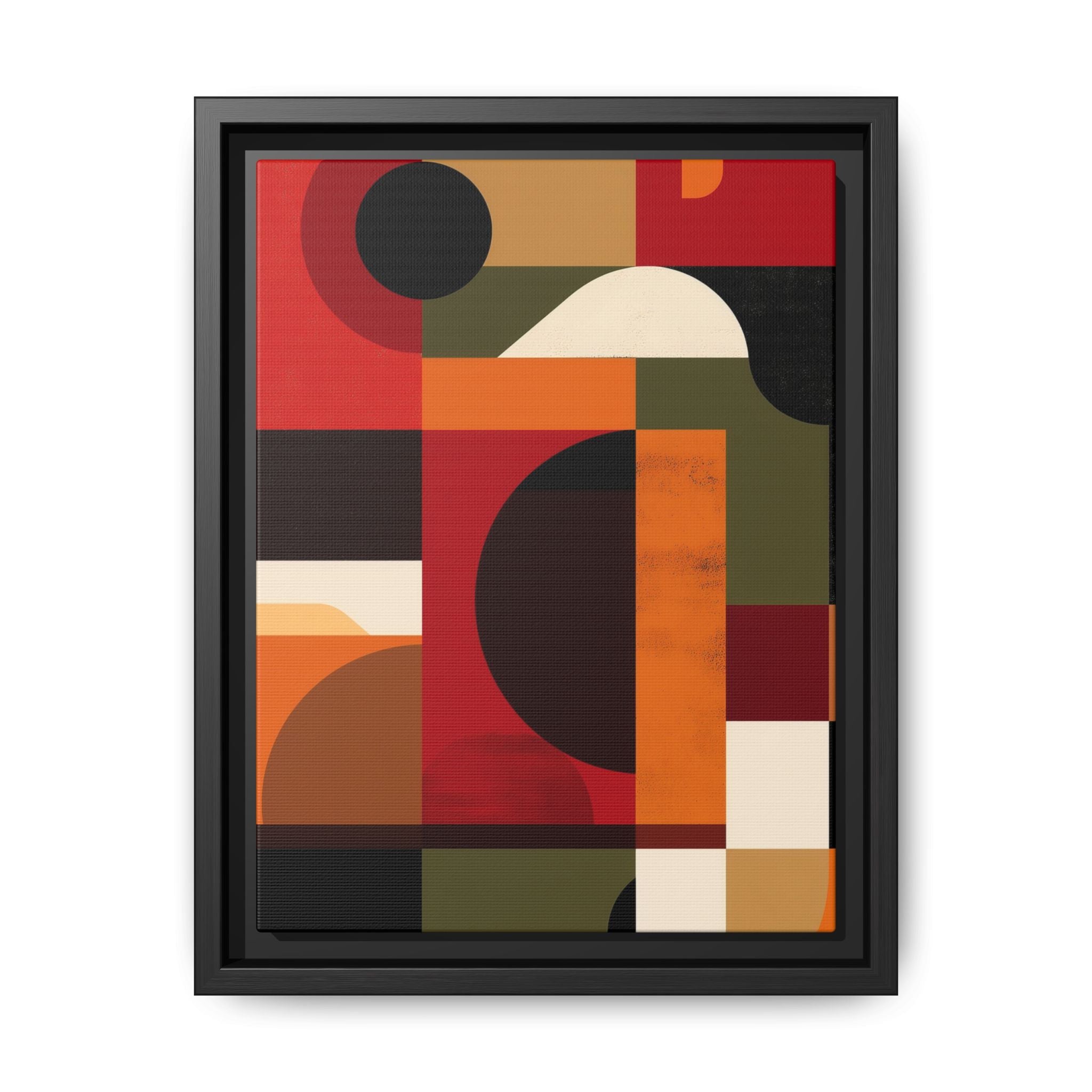 Geometric Convergence: Abstract Bauhaus Design, Constructivist Color Blocks, Architectural Art Composition   |   Custom Orders Accepted