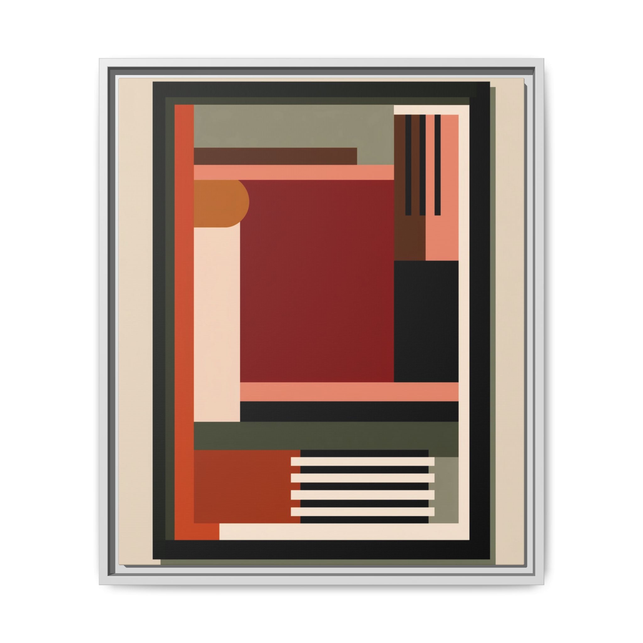 Architectural Geometries: Modern Abstract Composition, Bauhaus-Inspired Design, Geometric Color Blocking   |   Custom Orders Accepted