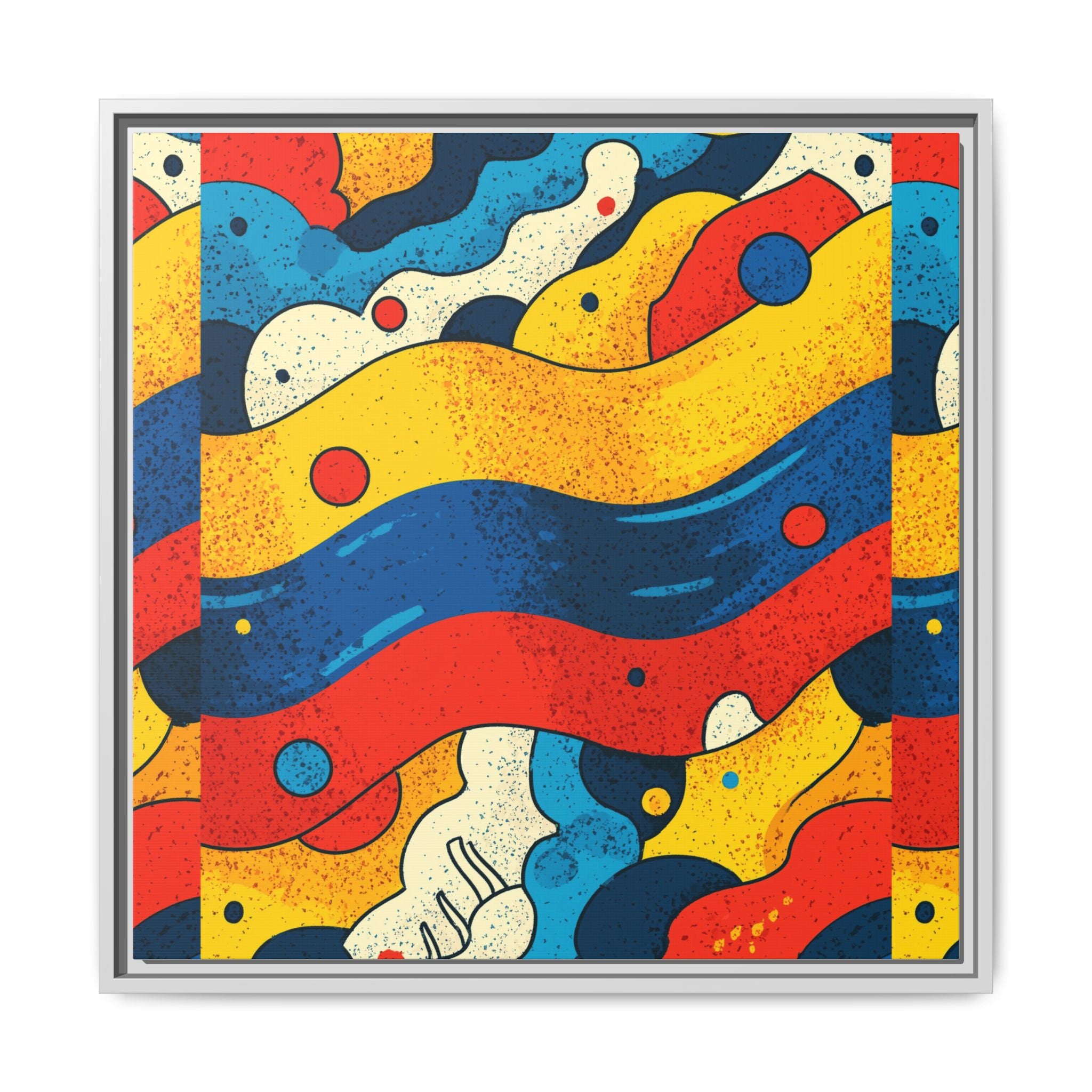 Wave Rhythms: Chromatic Abstraction, Vintage Screen Print Textures, Dynamic Color Composition   |   Custom Orders Accepted