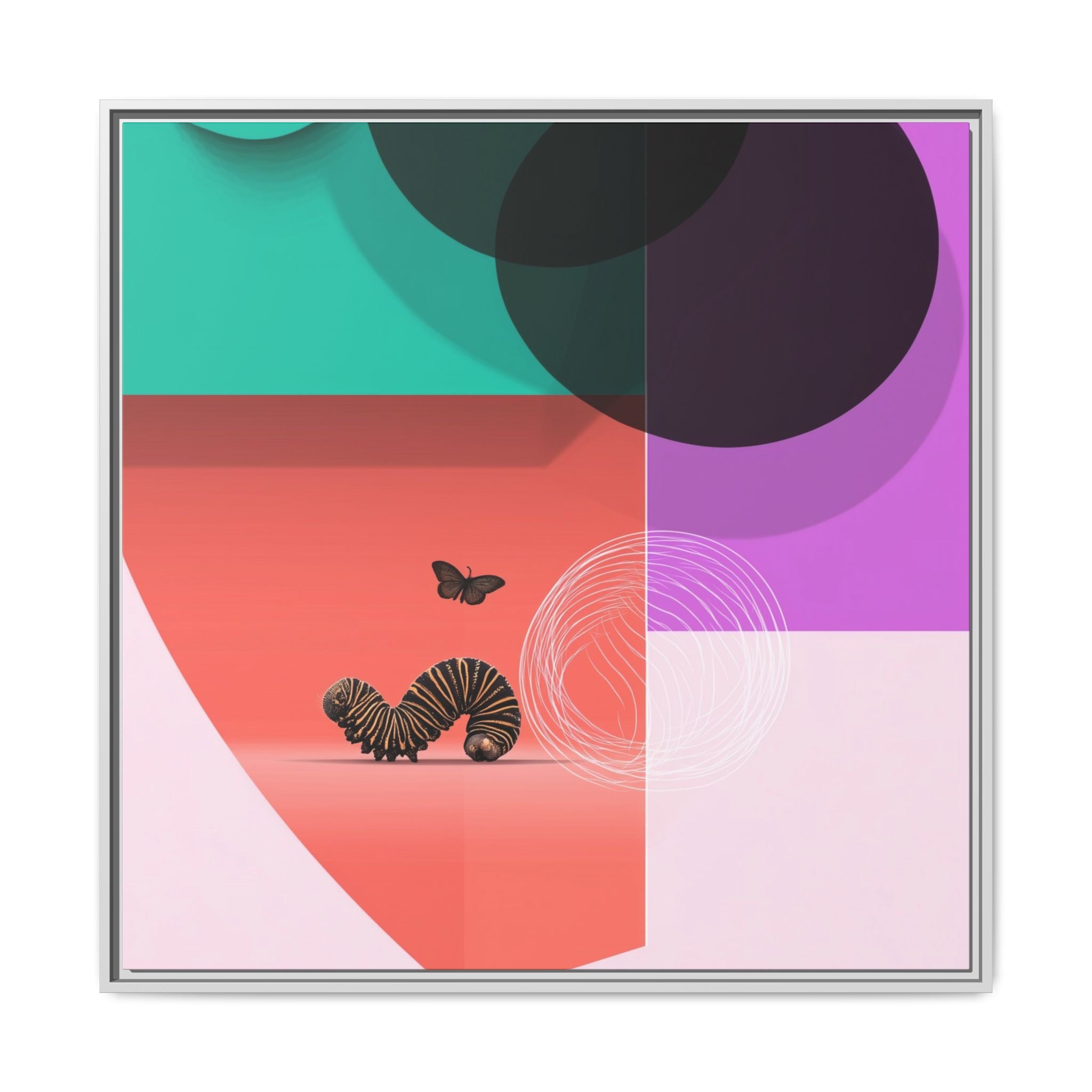 Metamorphosis in Color: Geometric Butterfly Transformation, Abstract Graphic Design   |    Custom Orders Available