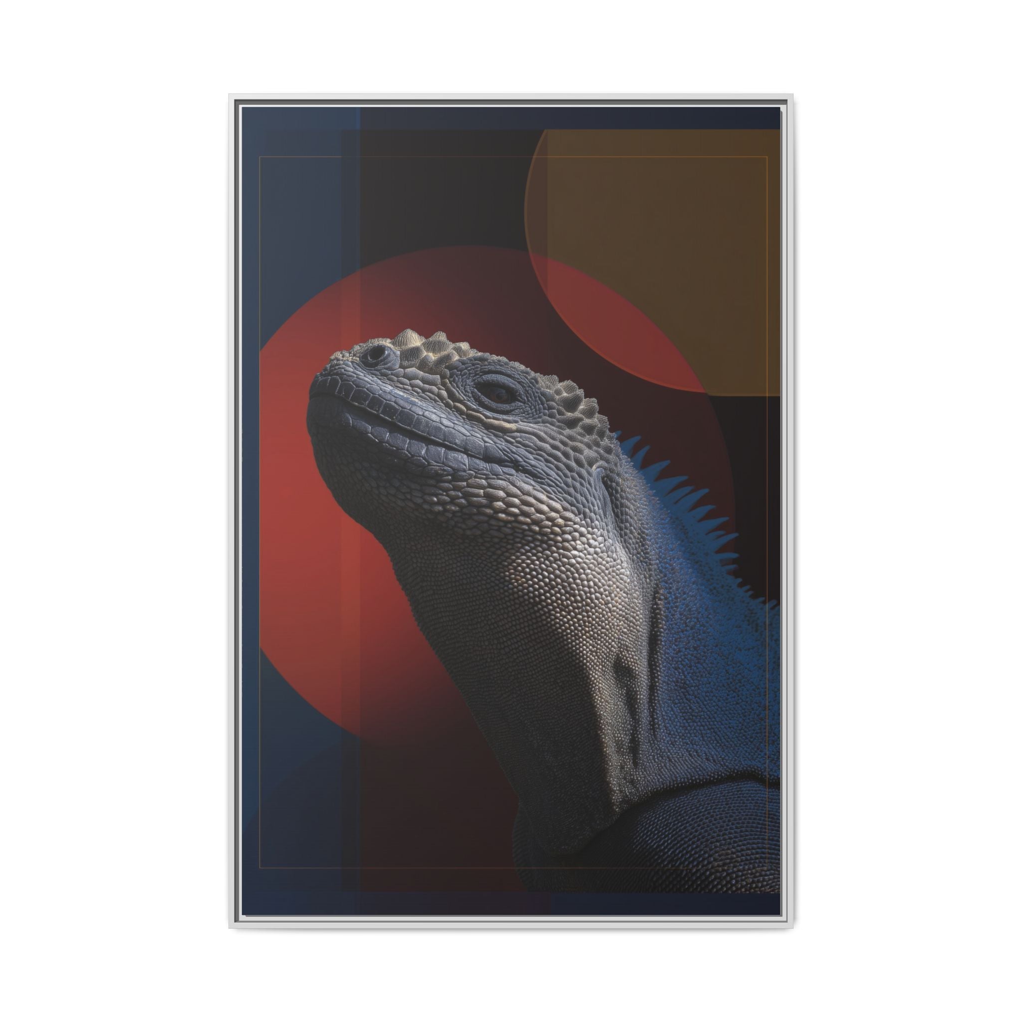 Scales of Antiquity: Prehistoric Reptilian Portrait, Abstract Geometric Composition   |    Custom Orders Available