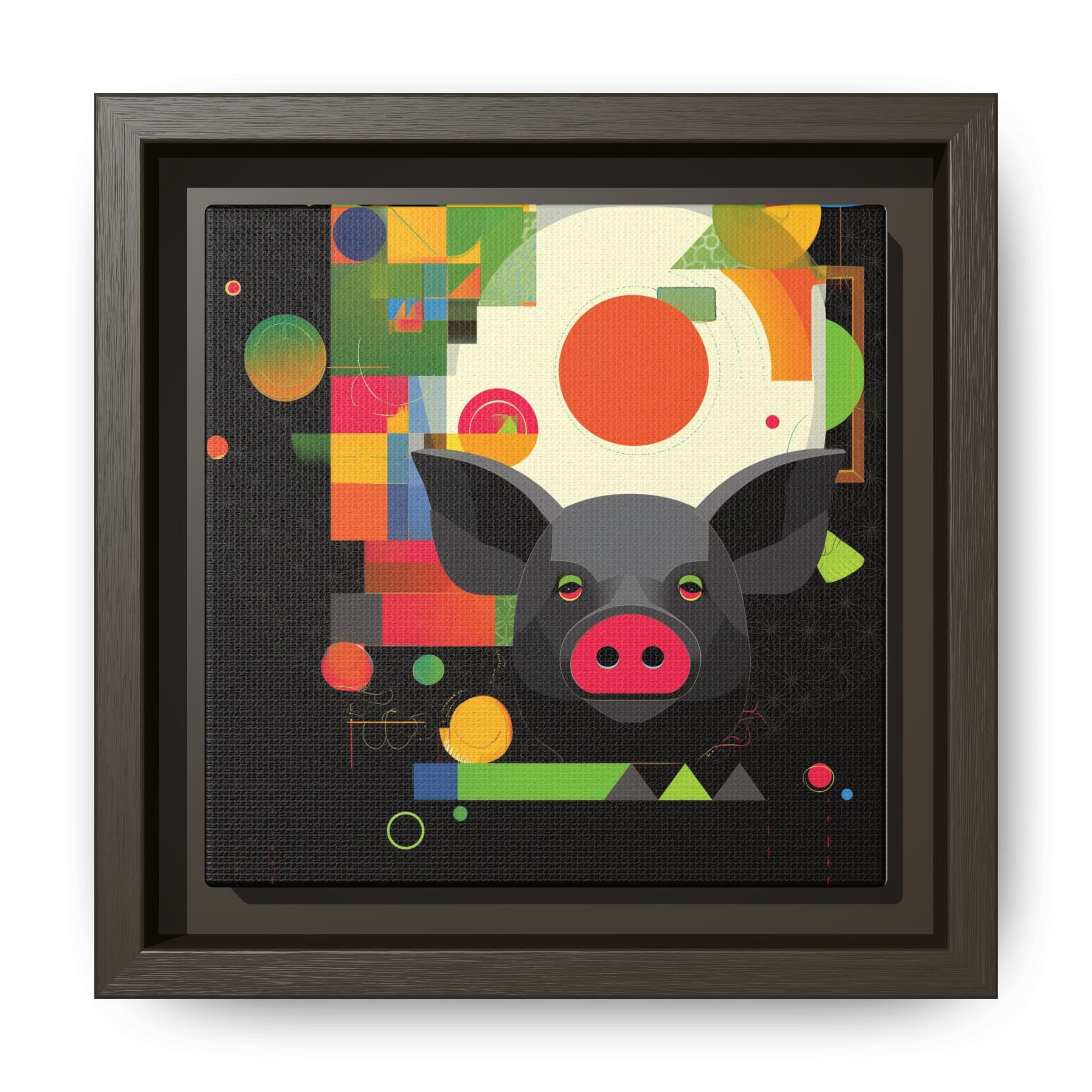 Prismatic Pig: Geometric Abstract Design, Digital Graphic Art Illustration   |    Custom Orders Available