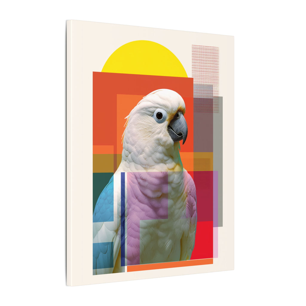 Geometric Cockatoo: Bold Abstract Wildlife Art, Contemporary Avian Print   |    Custom Orders Available