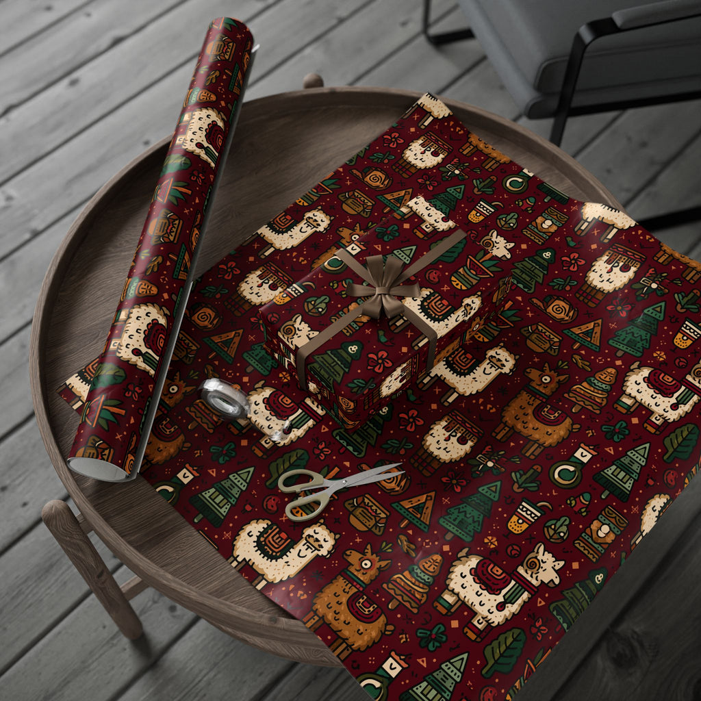 Wrapping Paper, Peruvian Style, Llamas & Alpacas, Inca Design, Gift Wrap, Holiday Gift Wrap, Party Supplies, Decorative Paper, Crafting