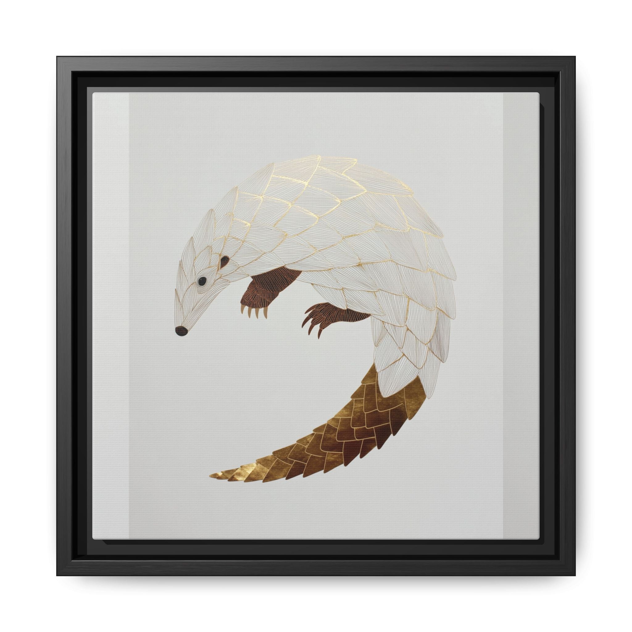 Geometric Hedgehog: Minimalist Wildlife Illustration, Layered Metallic Geometric Art   |    Custom Orders Available