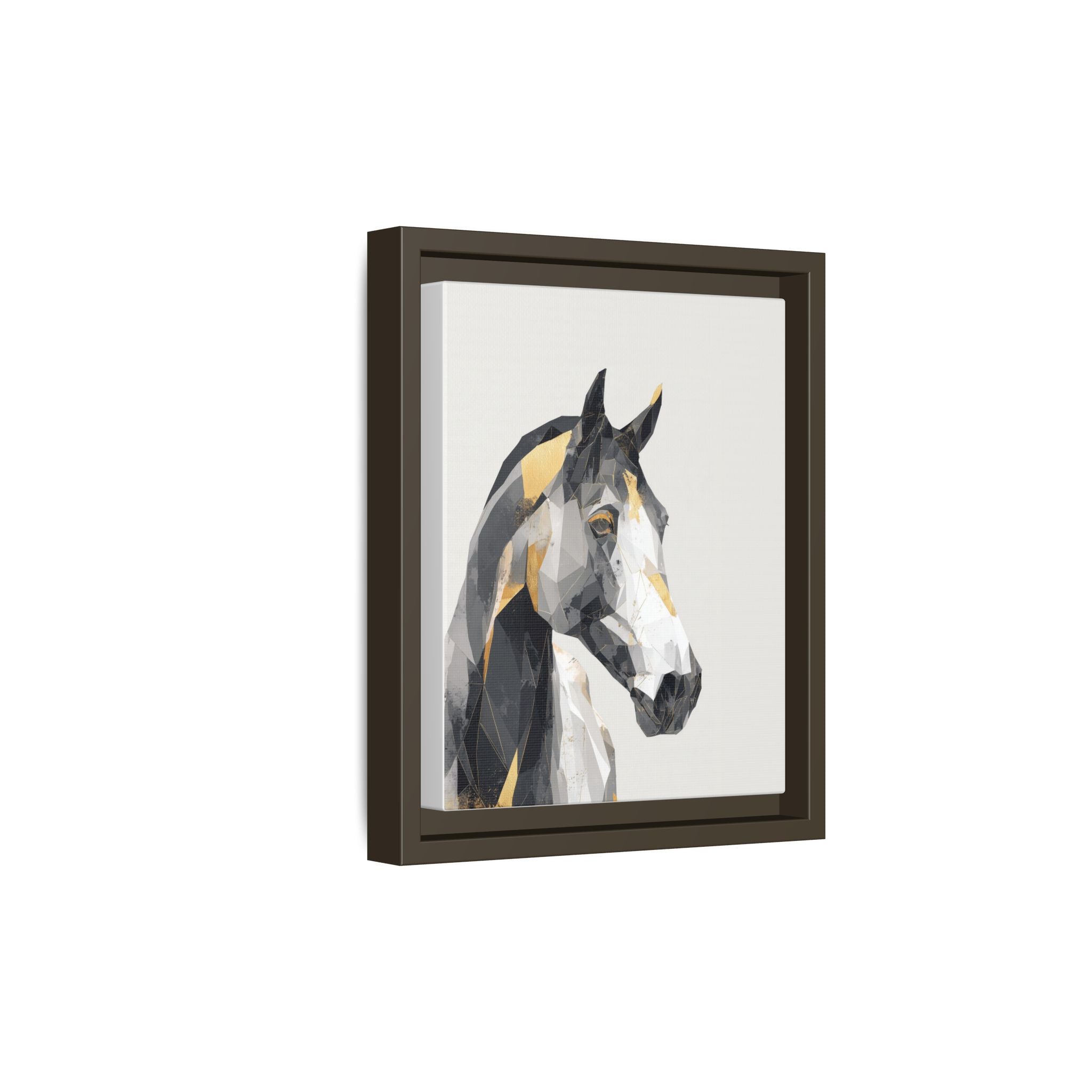 Geometric Equine Framed Print : Polygonal Horse Portrait, Modern Abstract Geometric Art   |  Personalized & Custom Orders Available