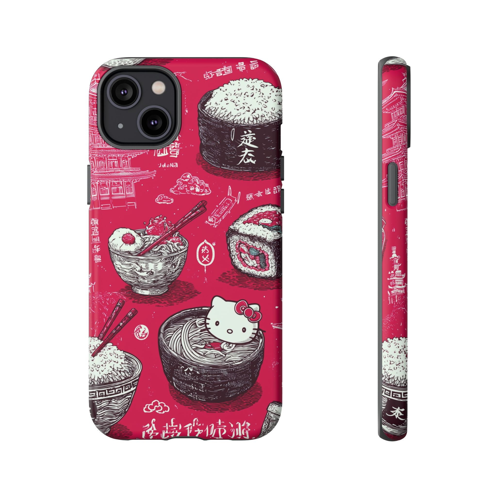 Japanese Kitty Vibrant Phone Case - Tough Case | Funky, Colorful, Unique Design for Personalization, Gift, Accessory, Protection, Trendy