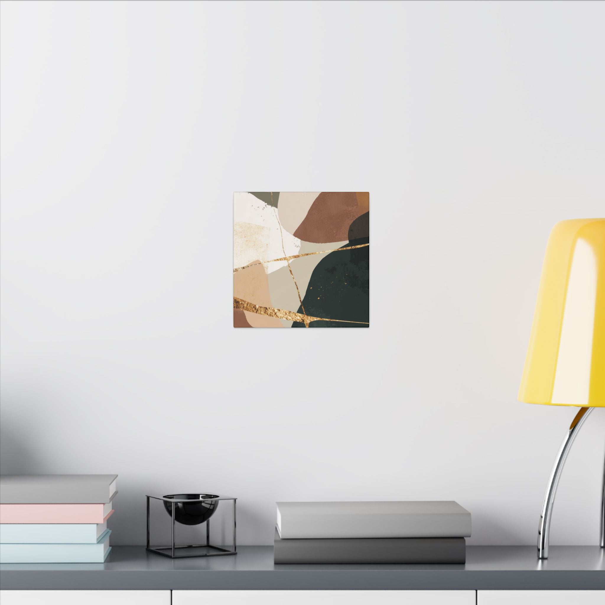 Canvas Print, Abstract Earthy Gold Wall Art, Modern Designer Home Decor, Stretched Matte Canvas; Thick, Multi-Size, Office Decor