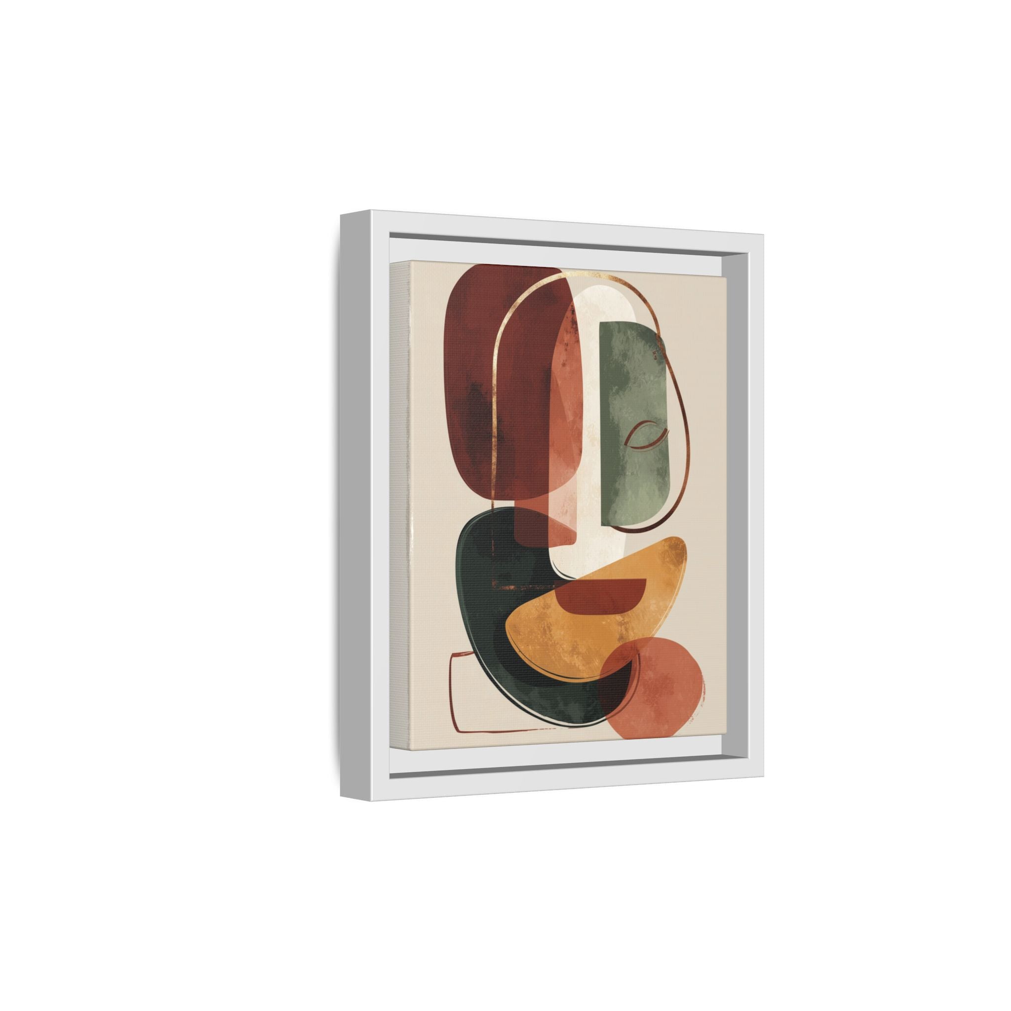 Layered Geometries: Mid-Century Modern Composition, Organic Abstract Design, Translucent Intersecting Shapes   |   Custom Orders Accepted