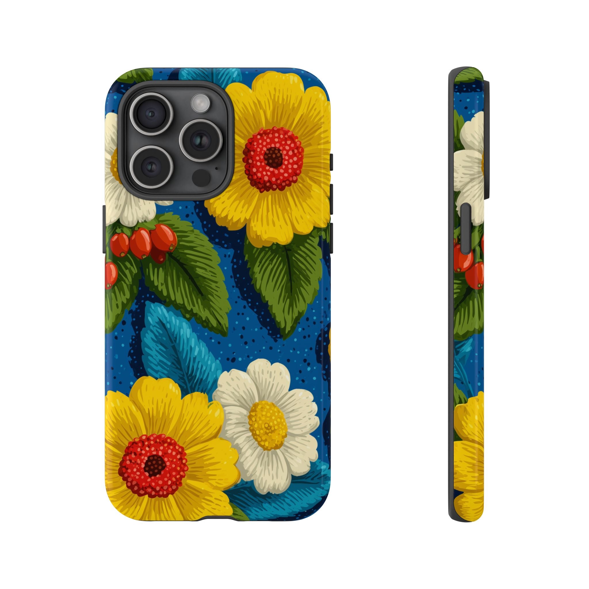 Summer Tough Cases: Floral Fine Art Phone Case, Fun Beach Vibe Phone Accessory, Summer Travel Gift, Colorful Phone Cover, Casual Style Tech