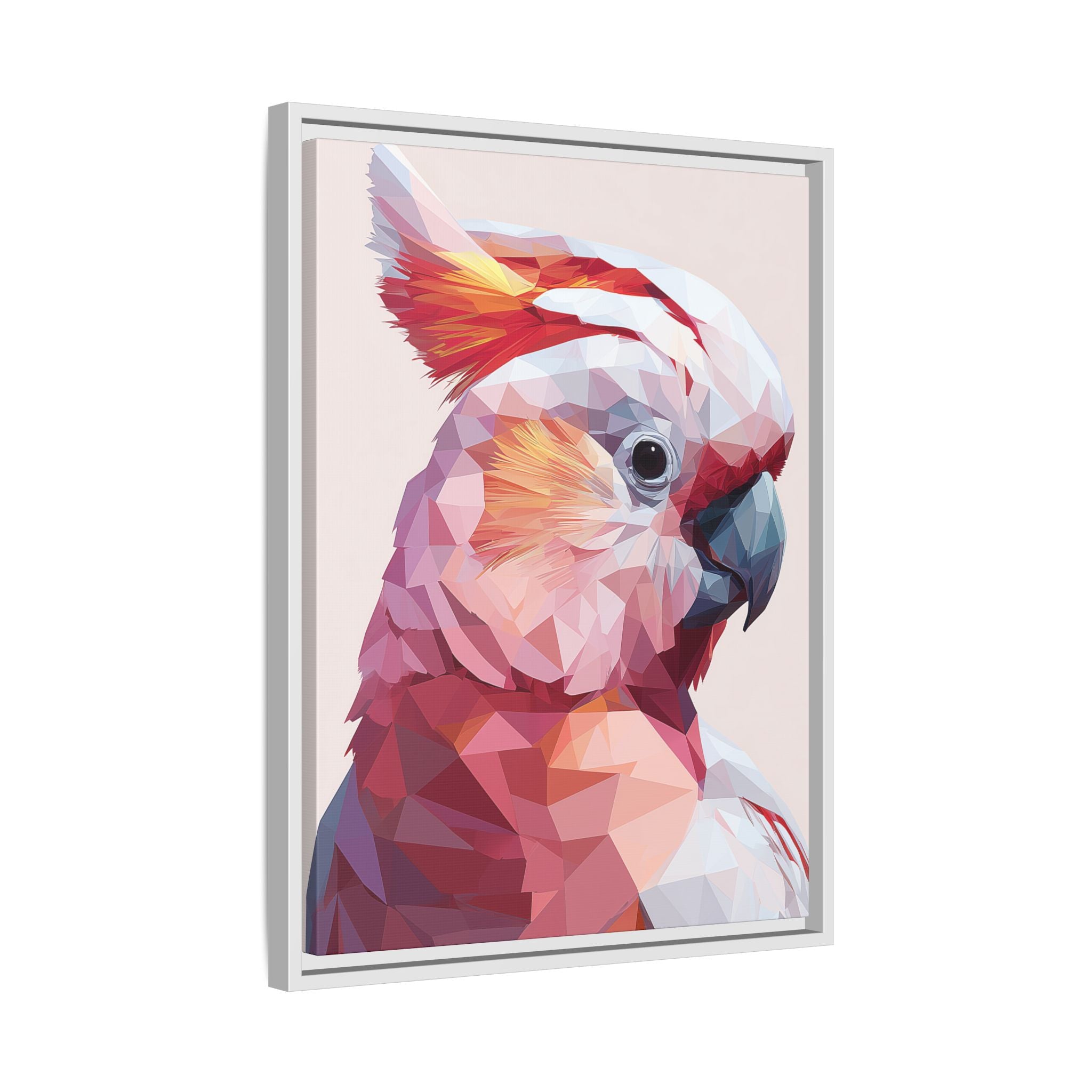 Geometric Cockatoo Portrait: Low-Poly Bird Art, Vibrant Abstract Illustration   |    Custom Orders Available