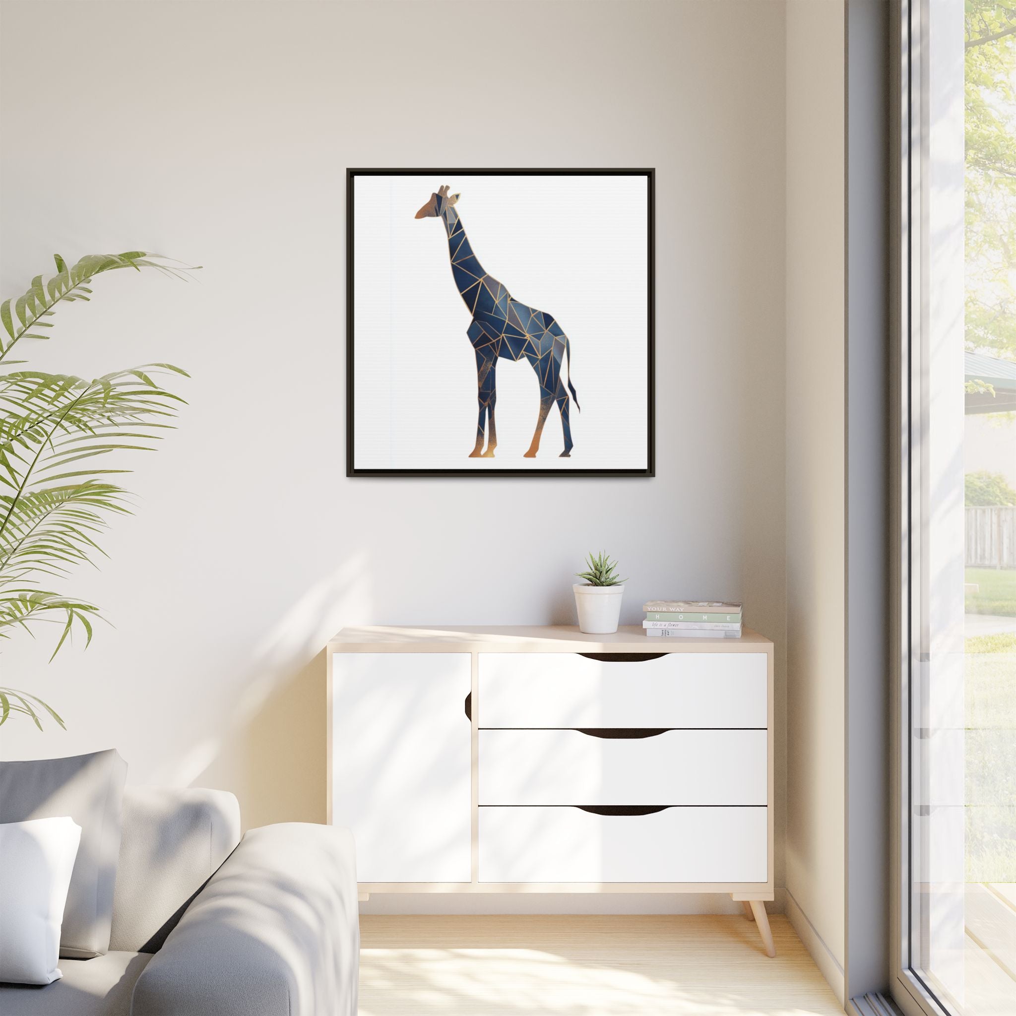 Geometric Giraffe: Modern Wildlife Art, Angular Minimalist Design   |  Personalized & Custom Orders Available