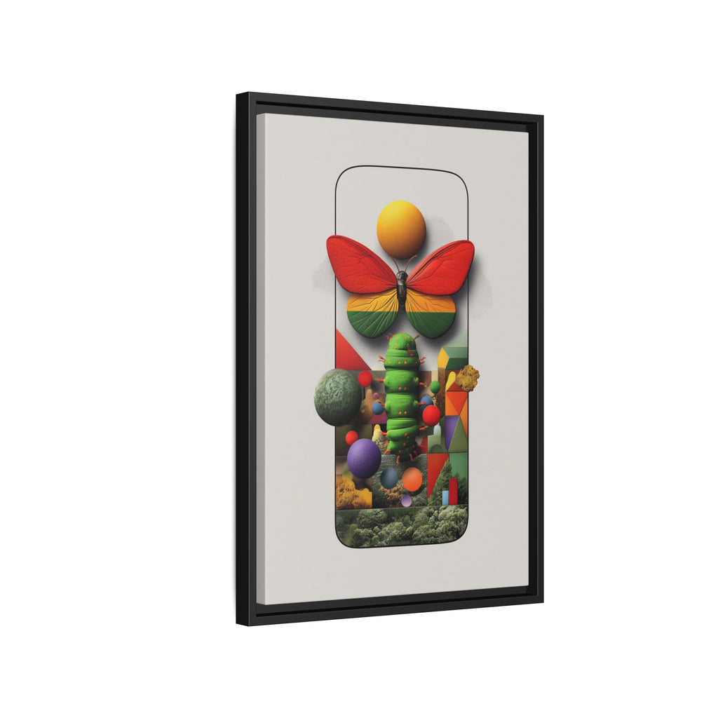 Metamorphosis Framed Print : Geometric Nature Transformation, Vibrant Butterfly Composition   |  Personalized & Custom Orders Available