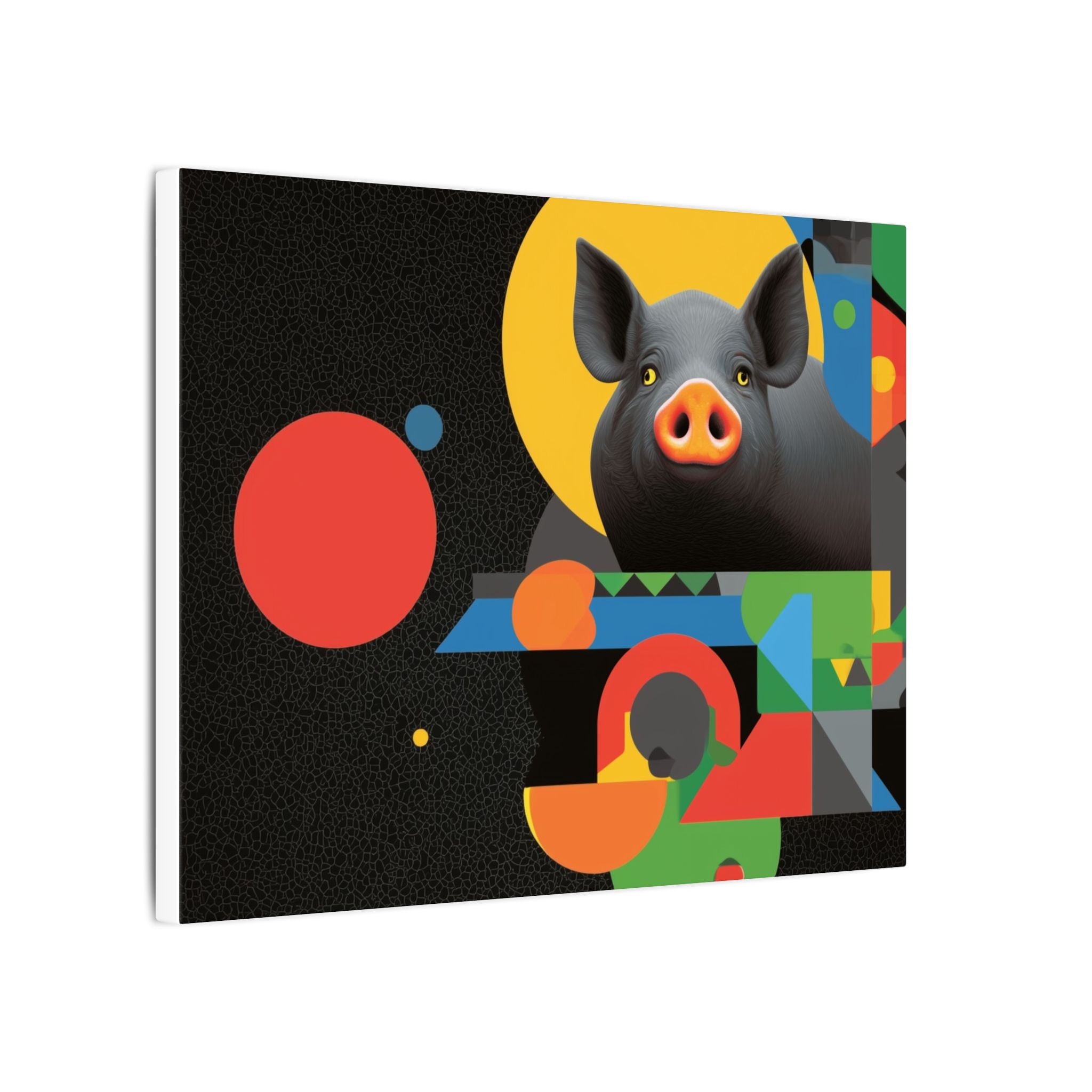 Geometric Pig Odyssey: Abstract Graphic Design Poster, Avant-Garde Animal Art   |    Custom Orders Available