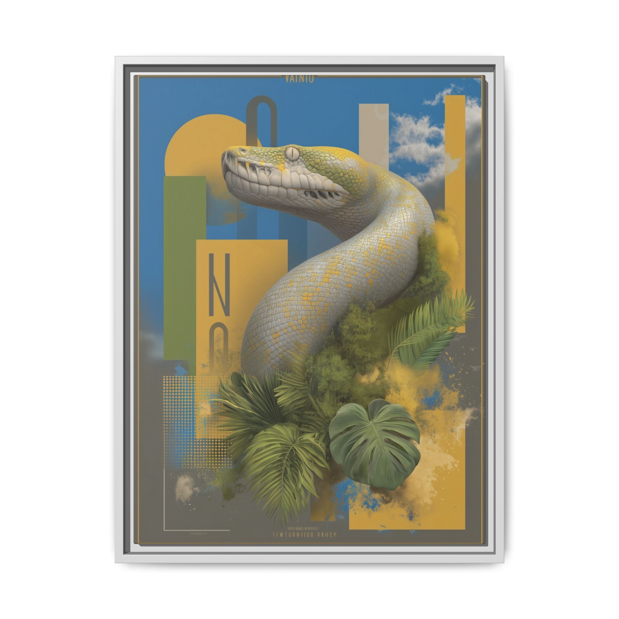 Serpent's Geometry: Tropical Realism, Digital Wildlife Composition   |    Custom Orders Available