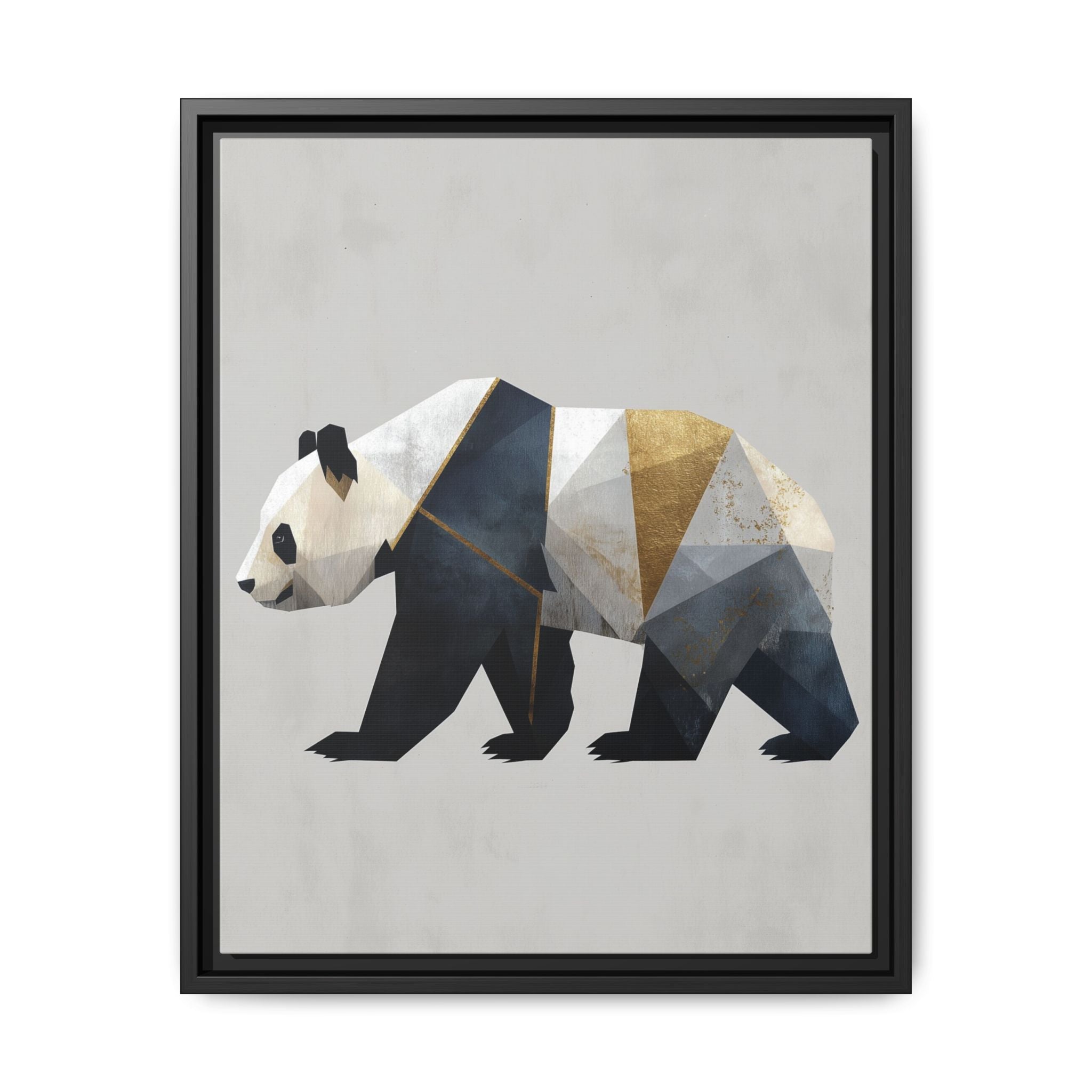 Geometric Panda: Cubist Animal Portrait, Modern Minimalist Art Style   |  Personalized & Custom Orders Available