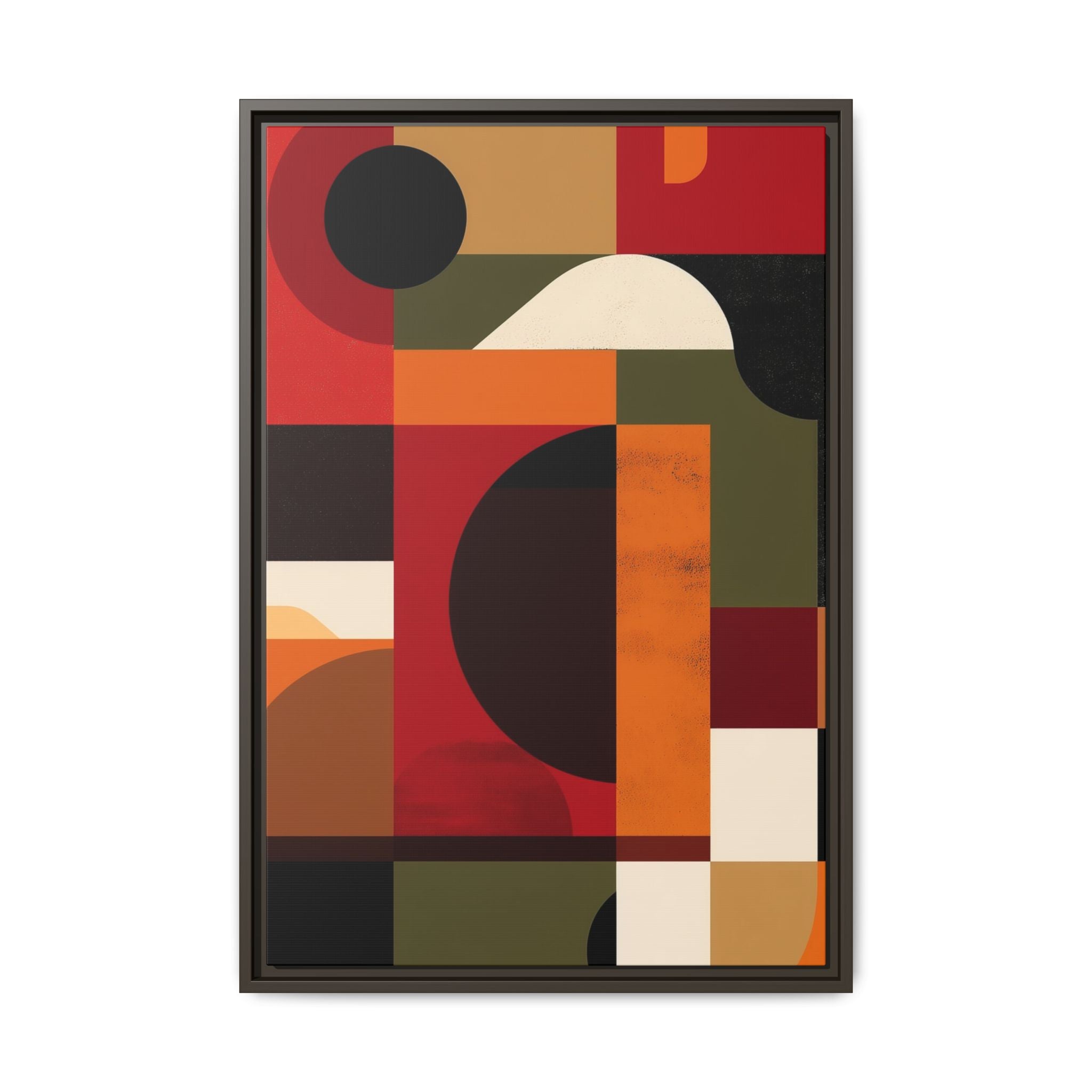 Geometric Convergence: Abstract Bauhaus Design, Constructivist Color Blocks, Architectural Art Composition   |   Custom Orders Accepted