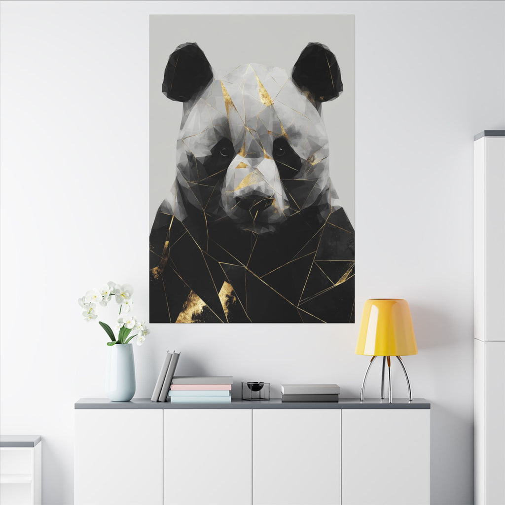 Fractal Panda: Geometric Wildlife Art, Polygonal Portrait, Modern Digital Design   |  Personalized & Custom Orders Available