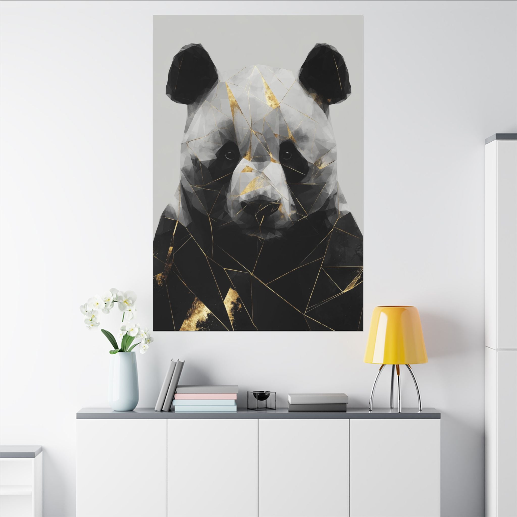 Fractal Panda: Geometric Wildlife Art, Polygonal Portrait, Modern Digital Design   |  Personalized & Custom Orders Available
