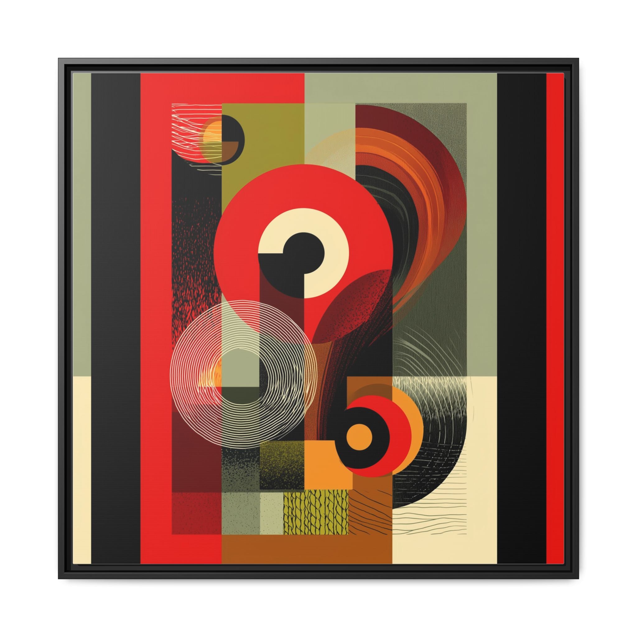 Chromatic Geometrics: Abstract Constructivist Composition, Modernist Color Blocking, Layered Circular Forms   |   Custom Orders Accepted