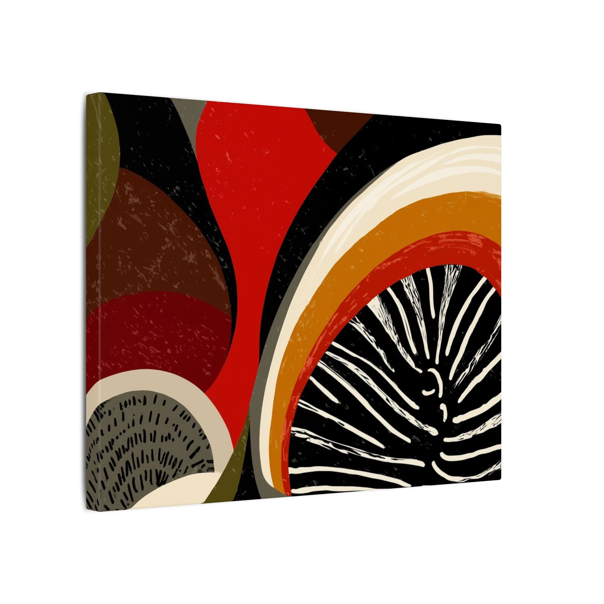 Harmonic Convergence: Organic Geometry, Mid-Century Modern Abstract, Earthy Palette Composition   |   Custom Orders Accepted