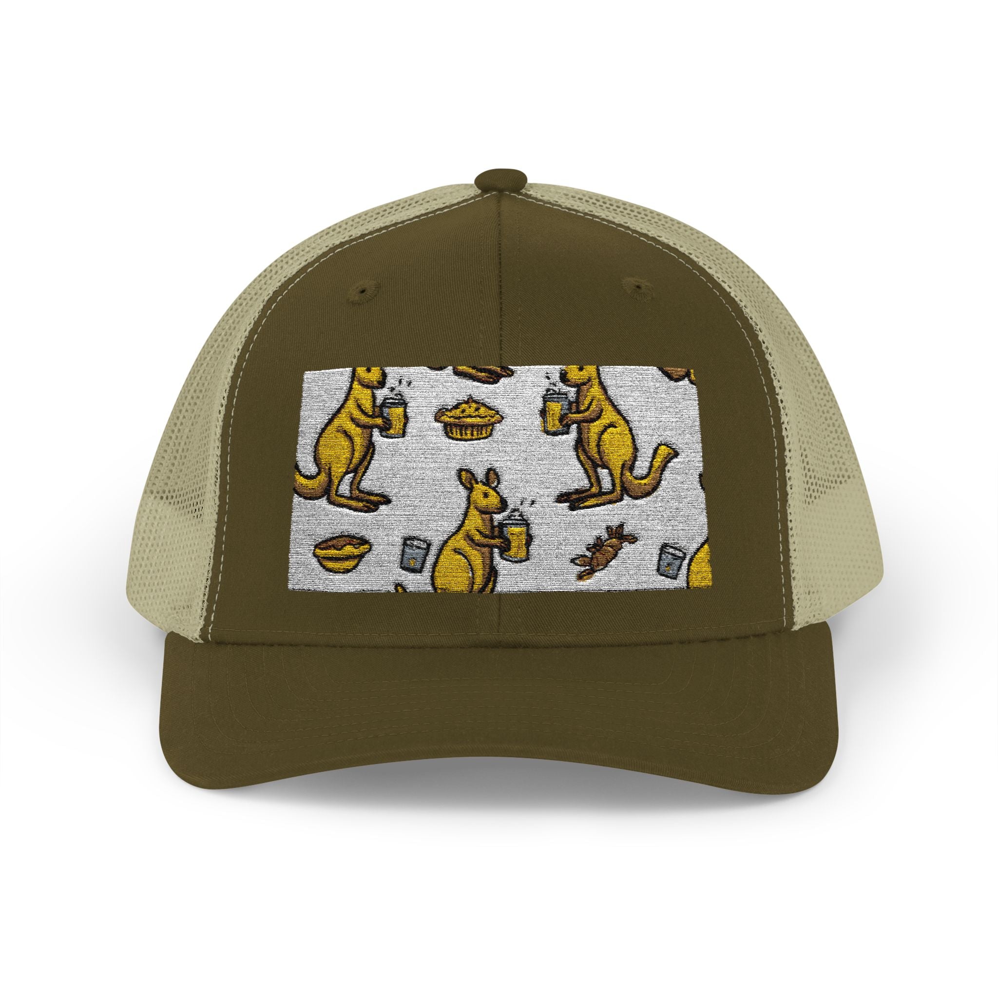 Kangaroo Pattern Snapback Cap, Fun Trucker Hat, Casual Summer Accessory, Gift for Animal Lovers, Unique Outdoor Wear