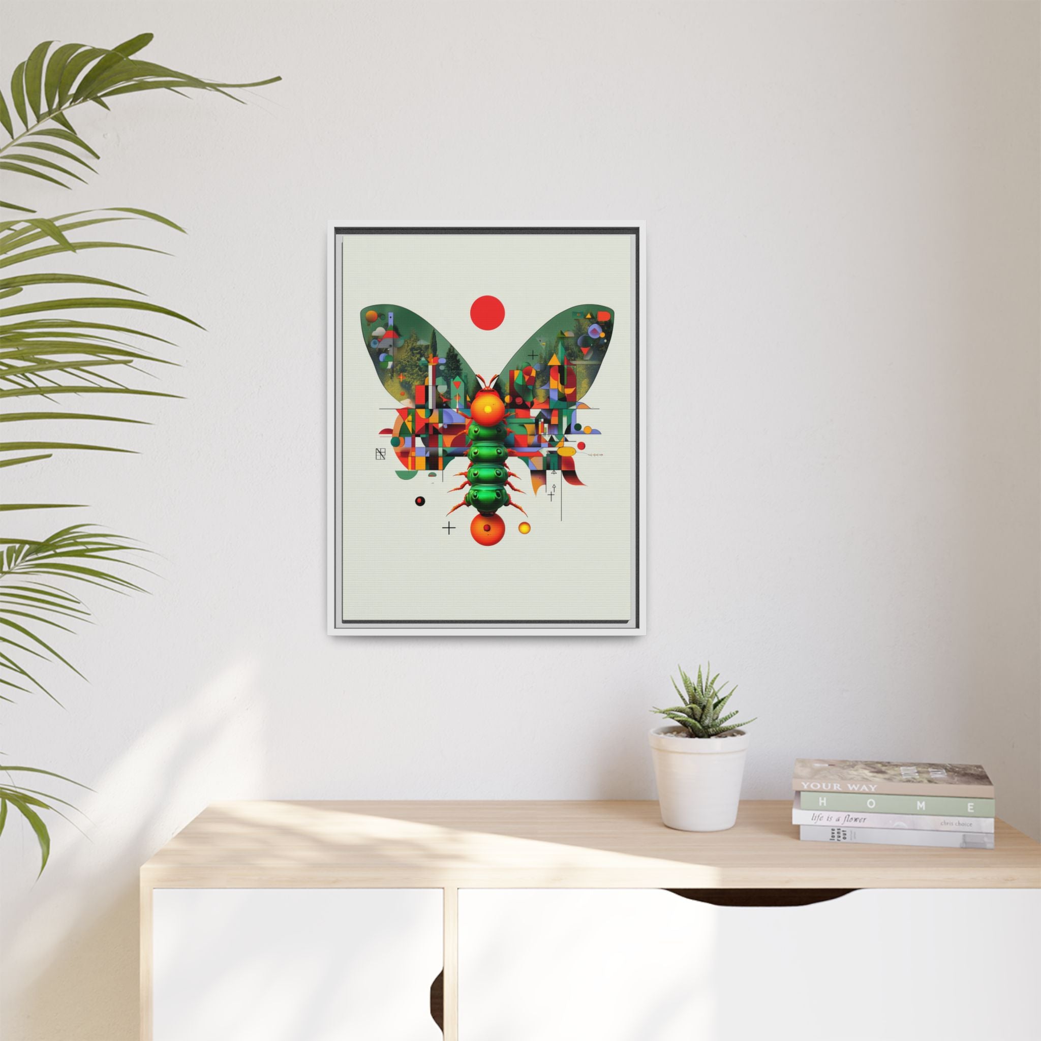 Digital Butterfly Framed Print, Cubist Architectural Abstraction   |  Personalized & Custom Orders Available