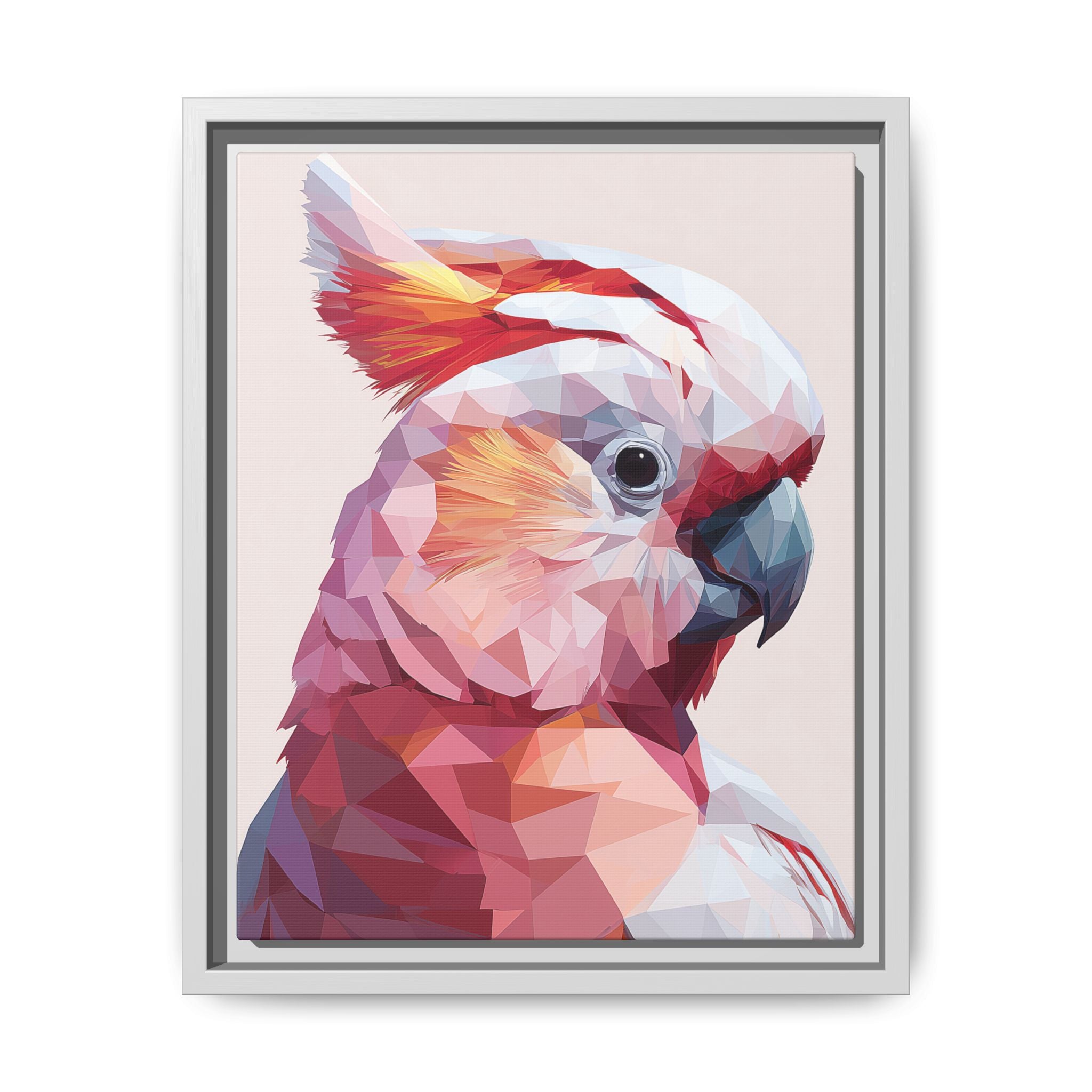 Geometric Cockatoo Portrait: Low-Poly Bird Art, Vibrant Abstract Illustration   |    Custom Orders Available