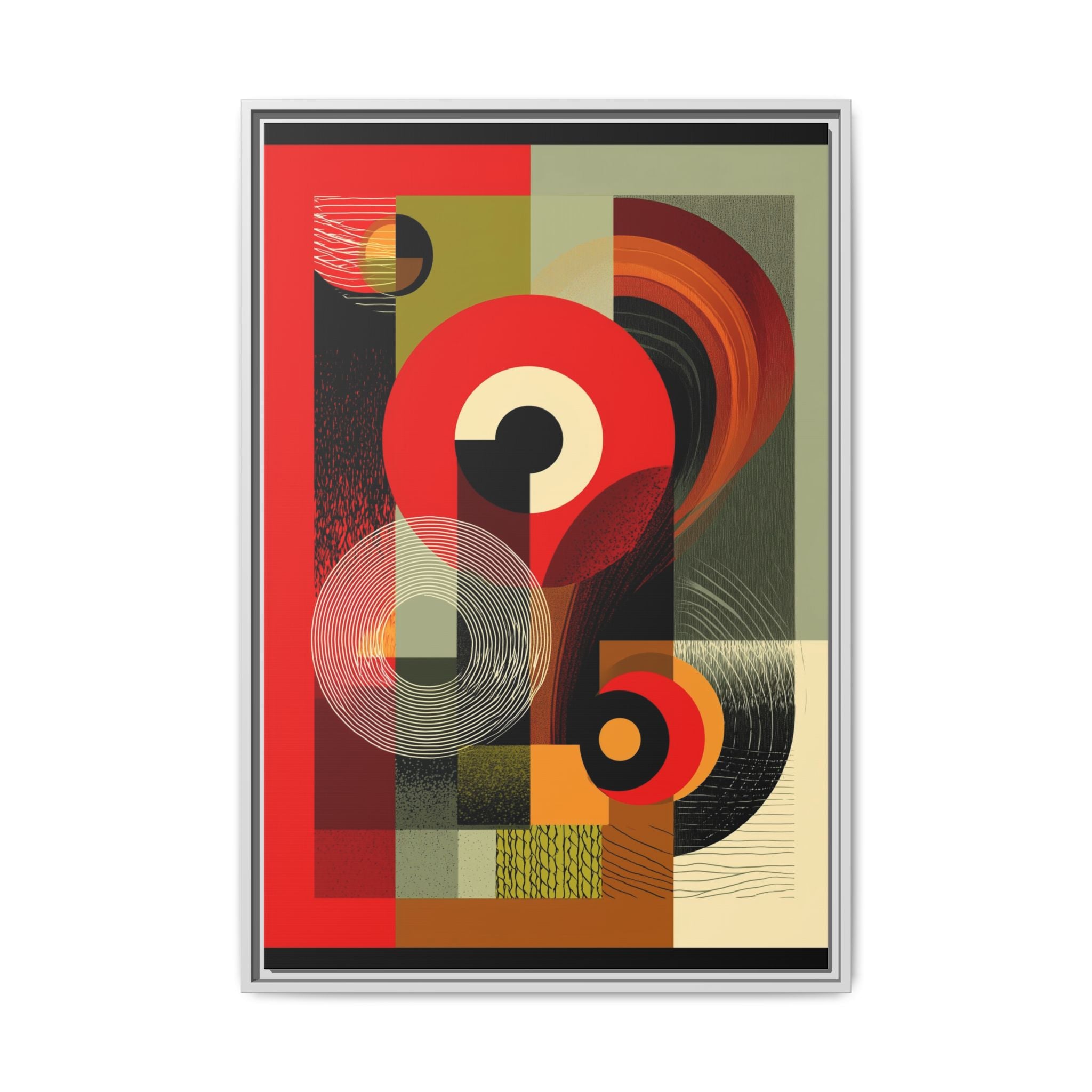 Chromatic Geometrics: Abstract Constructivist Composition, Modernist Color Blocking, Layered Circular Forms   |   Custom Orders Accepted