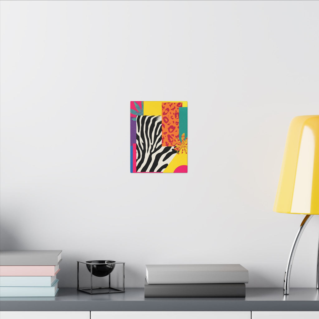 Pop Geometry: Zebra Leopard Fusion, Geometric Color Block, Modern Abstract Design   |   Custom Orders Accepted