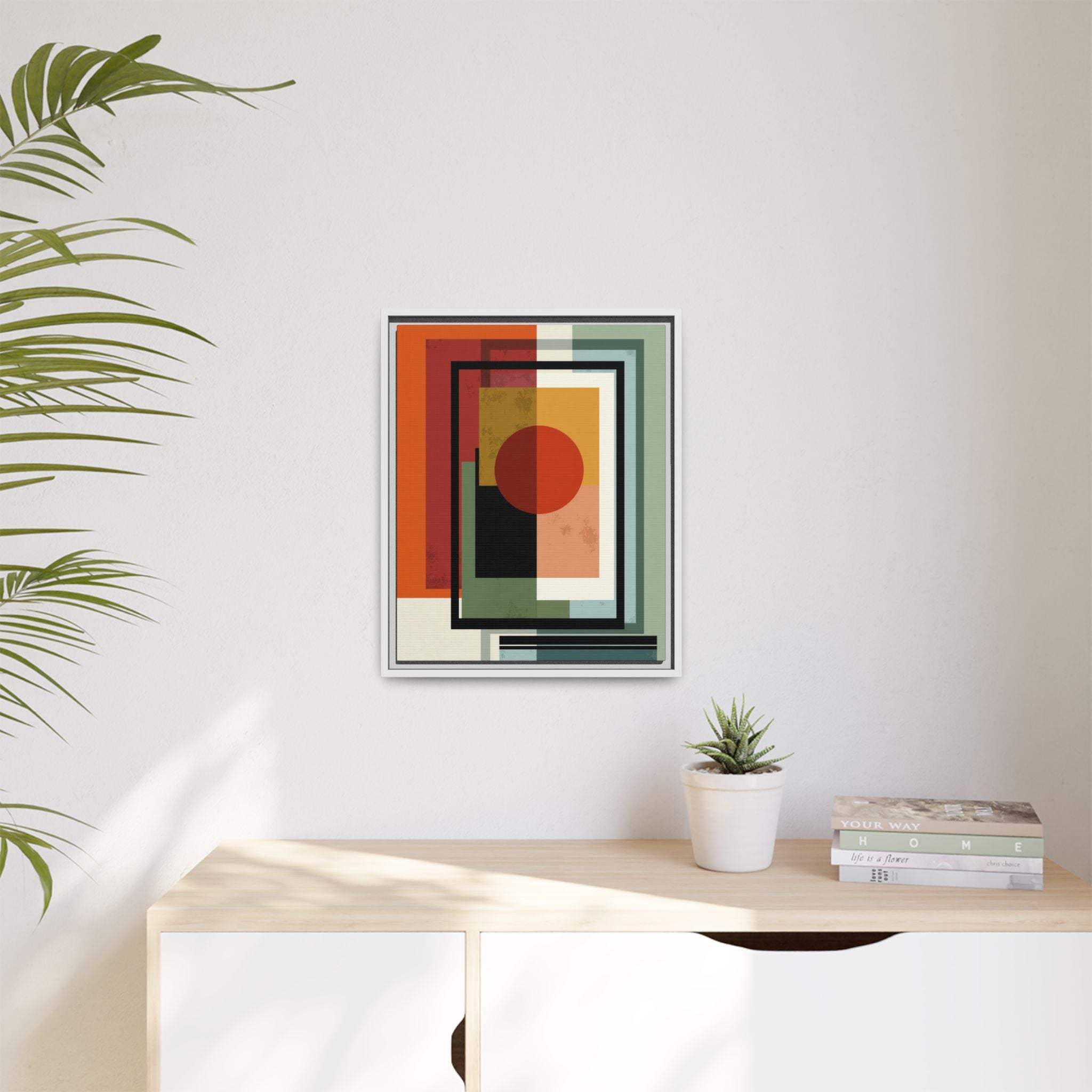 Geometric Harmonies: Mid-Century Modern Composition, Constructivist Inspiration, Abstract Rectangular Interplay   |   Custom Orders Accepted