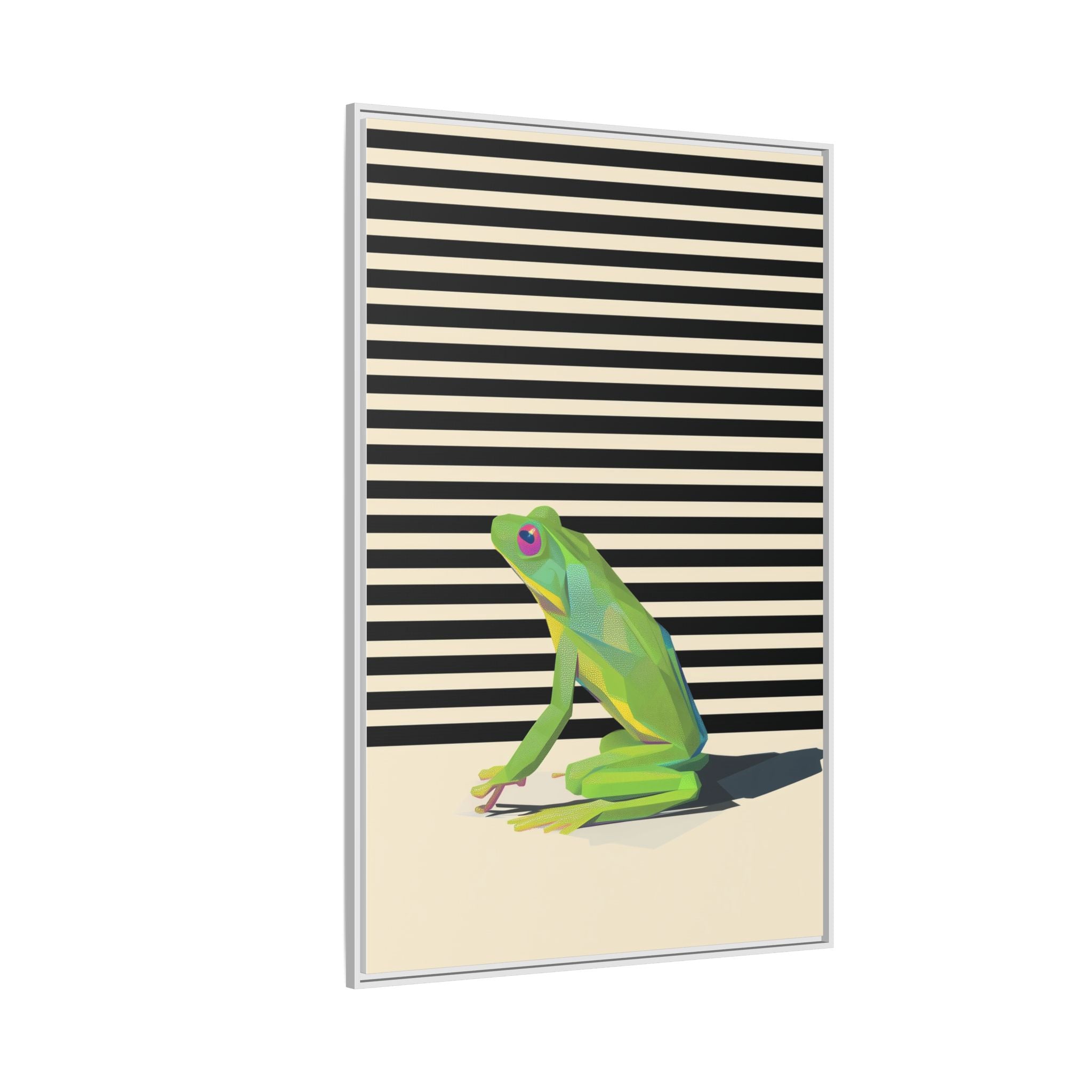 Geometric Frog: Minimalist Animal Portrait, Modern Graphic Design   |    Custom Orders Available