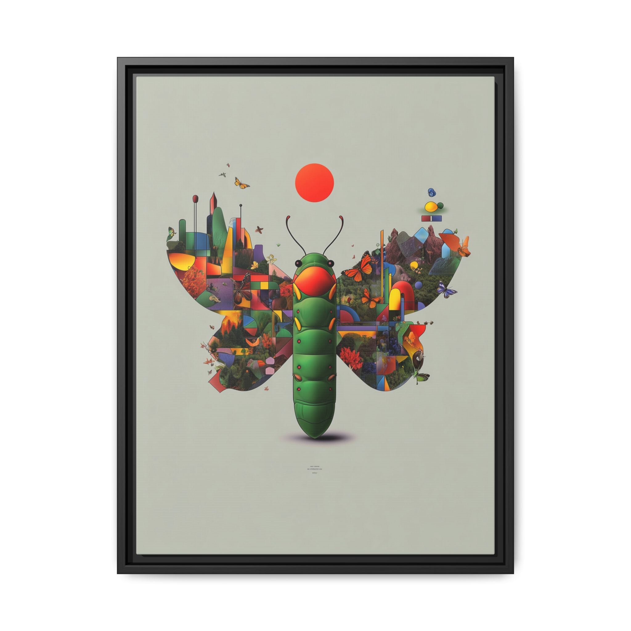 Metamorphosis of Geometry: Digital Nature Mosaic, Surreal Butterfly Landscape   |    Custom Orders Available